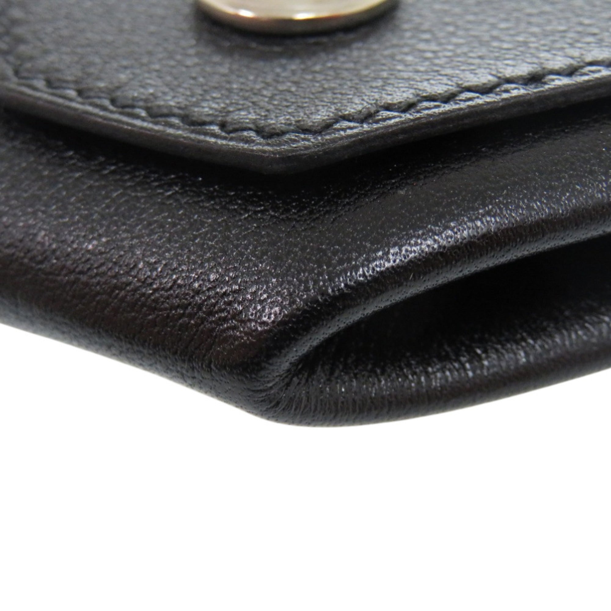 Hermes Black Gulliver Leather Coin Purse/Coin Case (Pre-Owned)