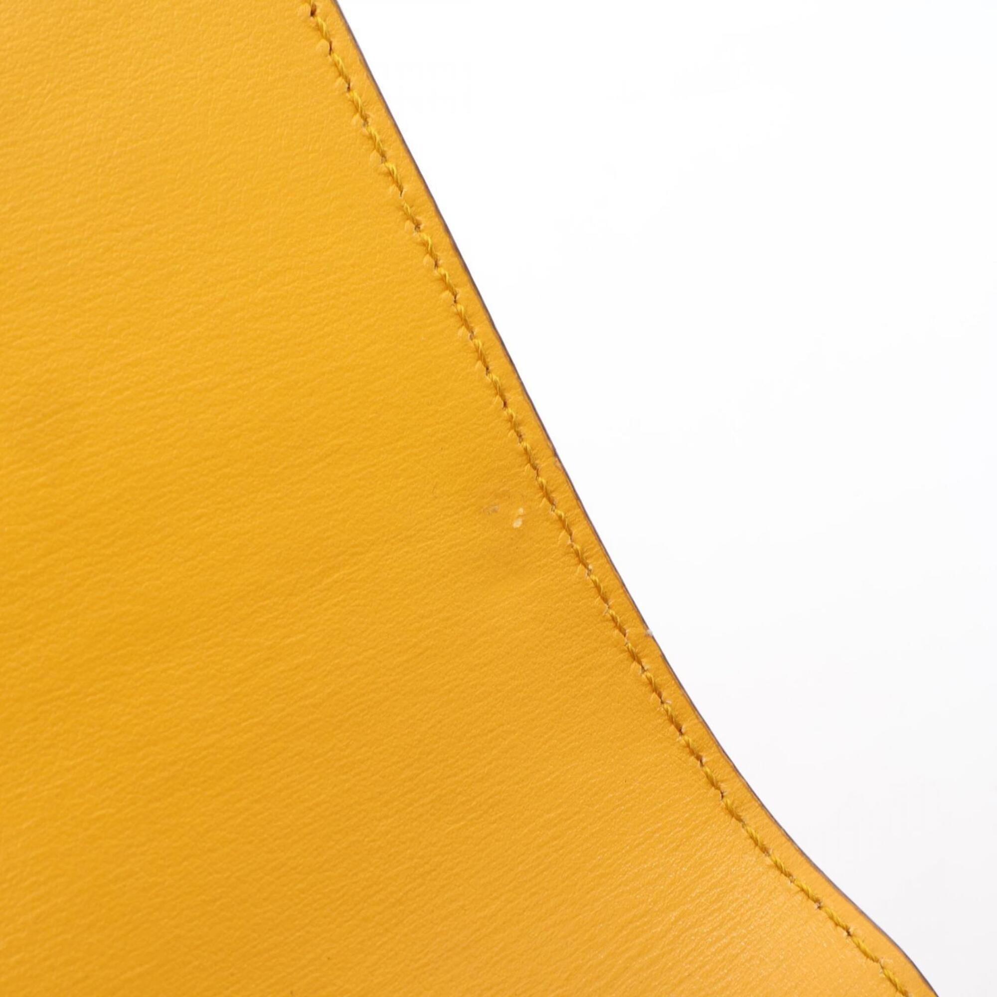 Gucci Yellow Leather Handbag Shoulder Bag (Pre-Owned)