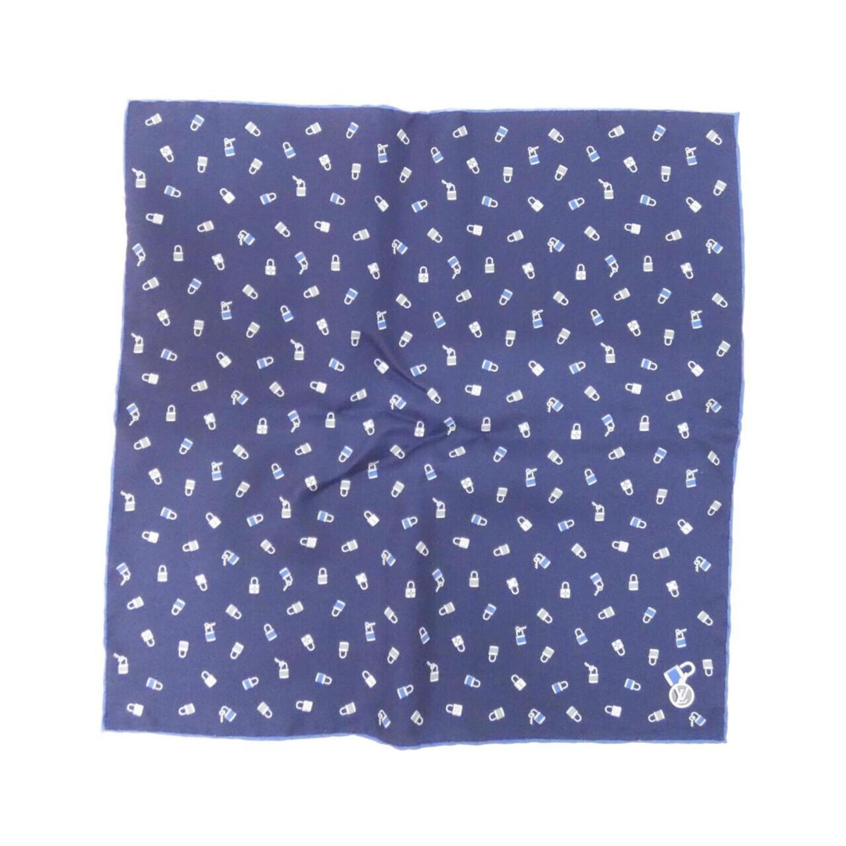 Louis Vuitton Navy Silk Pochette (Pre-Owned)