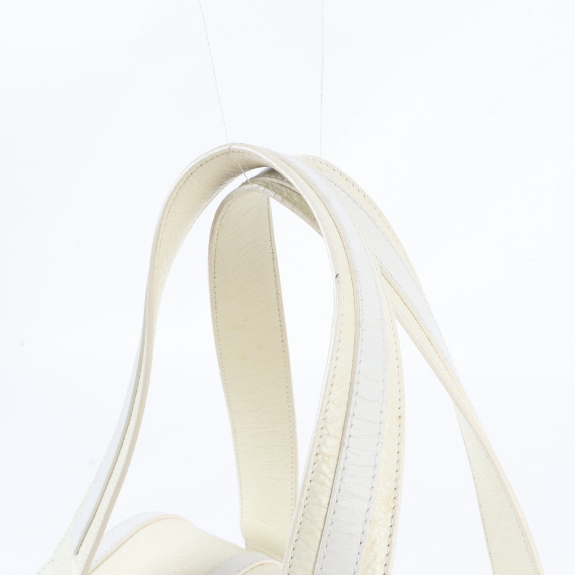 Bvlgari White Leather Handbag Shoulder Bag Tote Bag (Pre-Owned)
