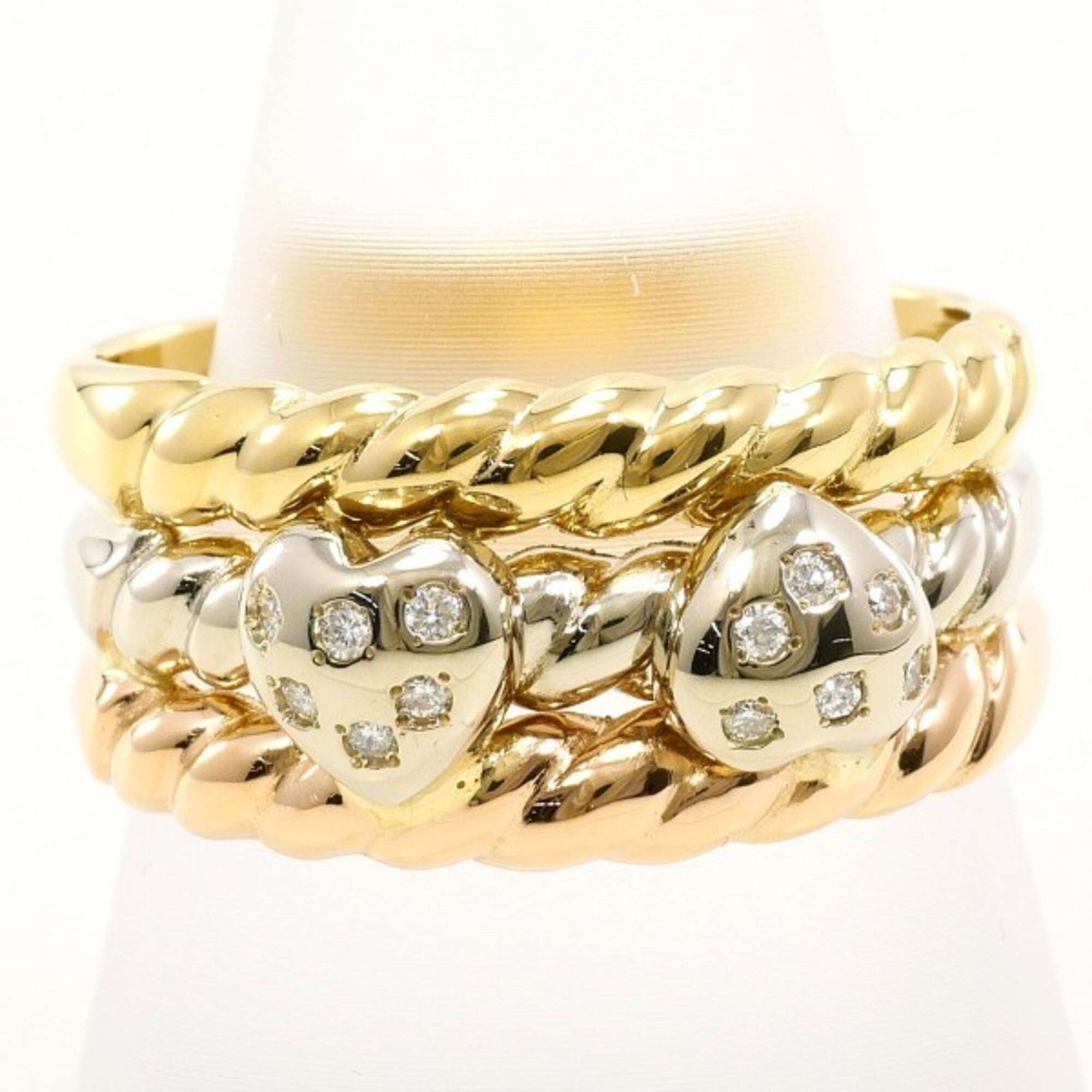 Unbranded Pink Gold White Gold Yellow Gold Yellow Gold (18K) Pink Gold (18K) White Gold (18K) Band Ring (Pre-Owned)