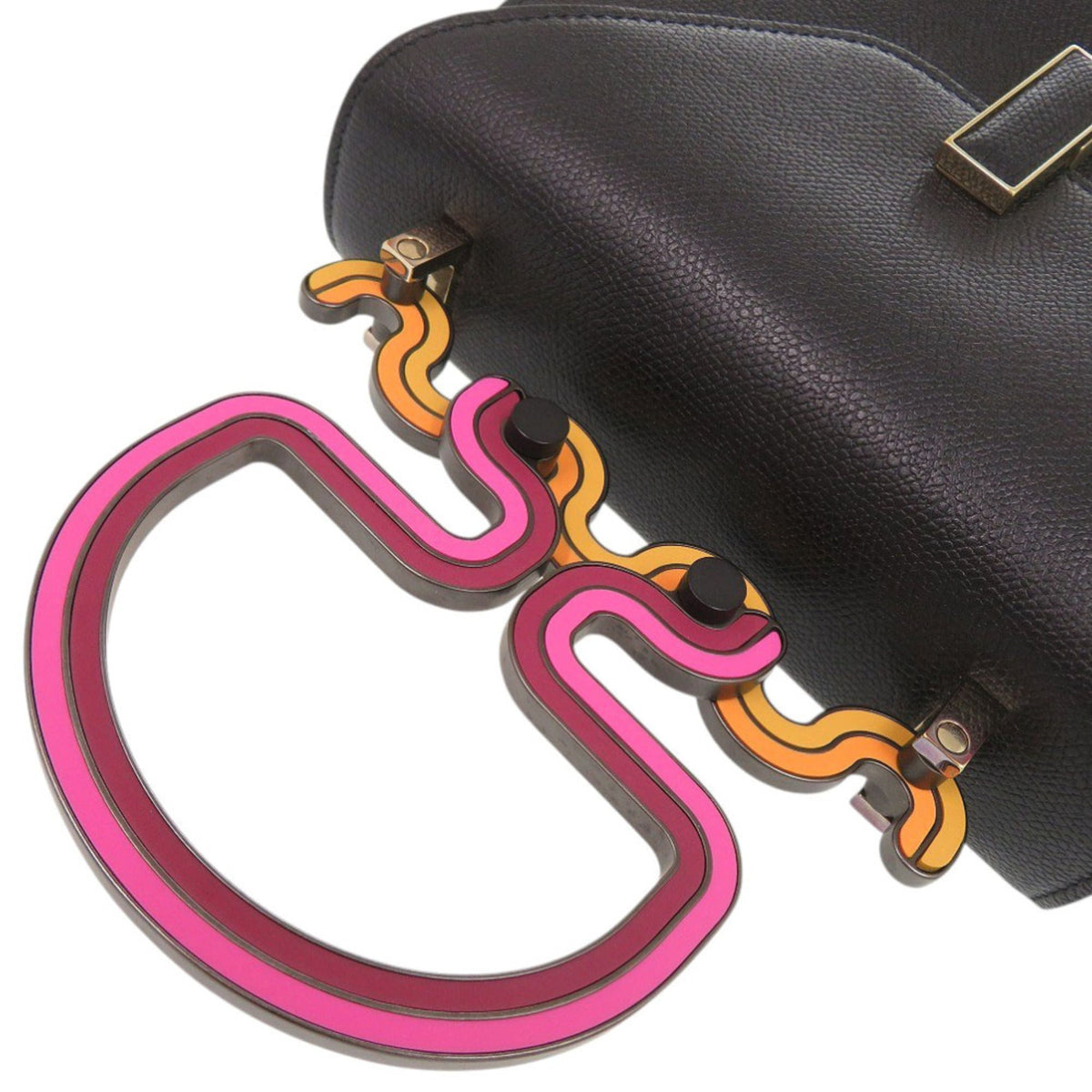 Valextra Black Leather Handbag (Pre-Owned)