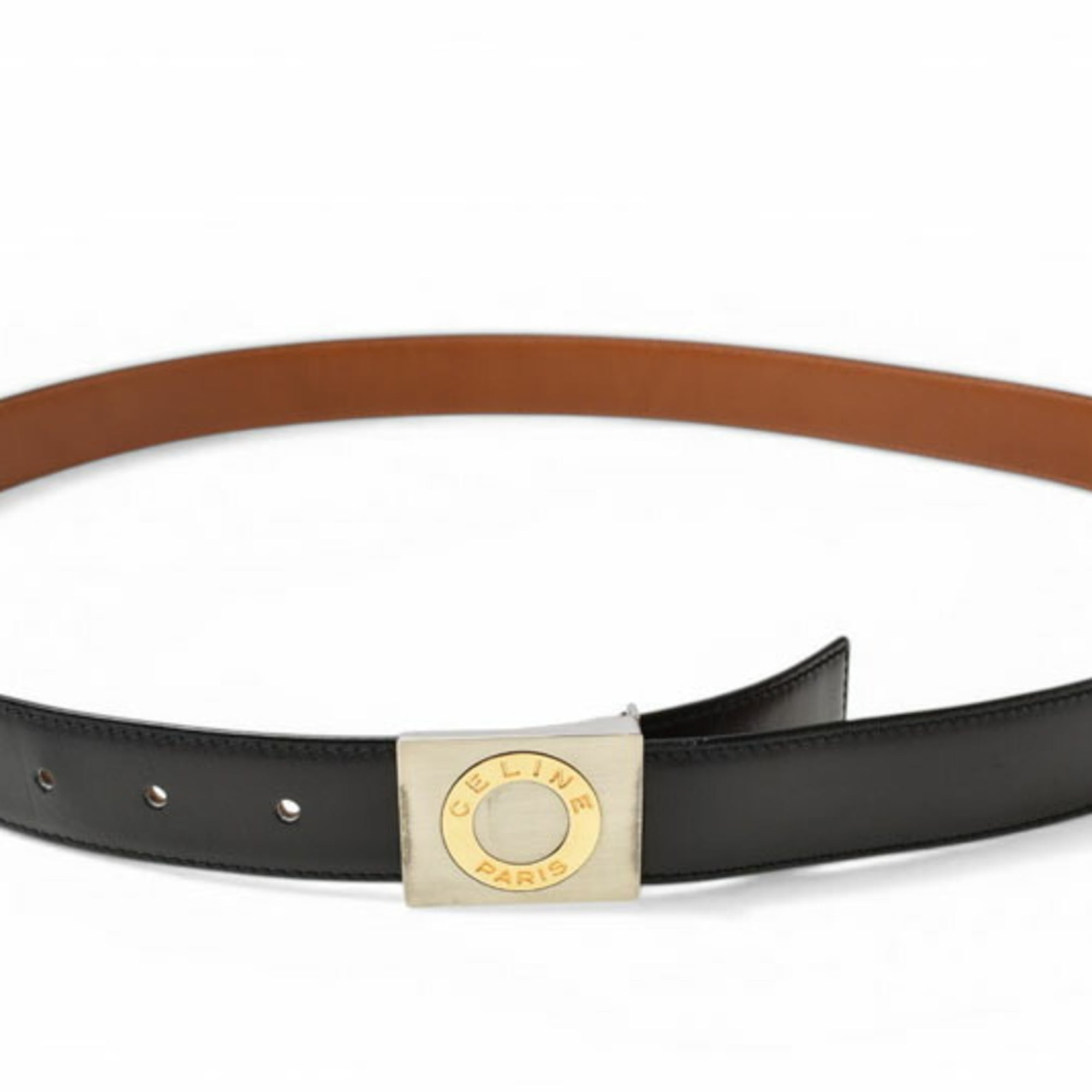 Celine Black Brown Standard Belt (Pre-Owned)