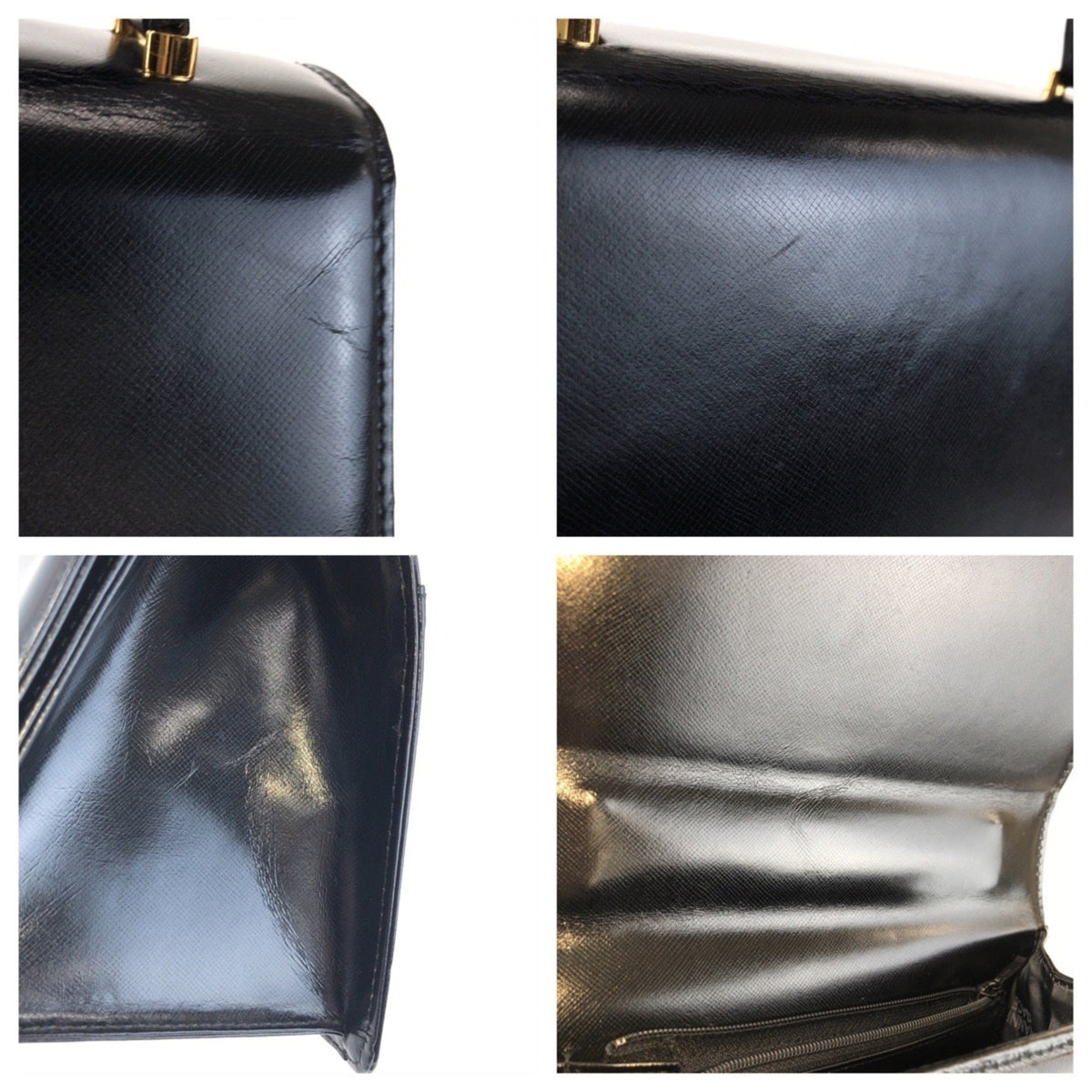 Versace Black Leather Handbag (Pre-Owned)