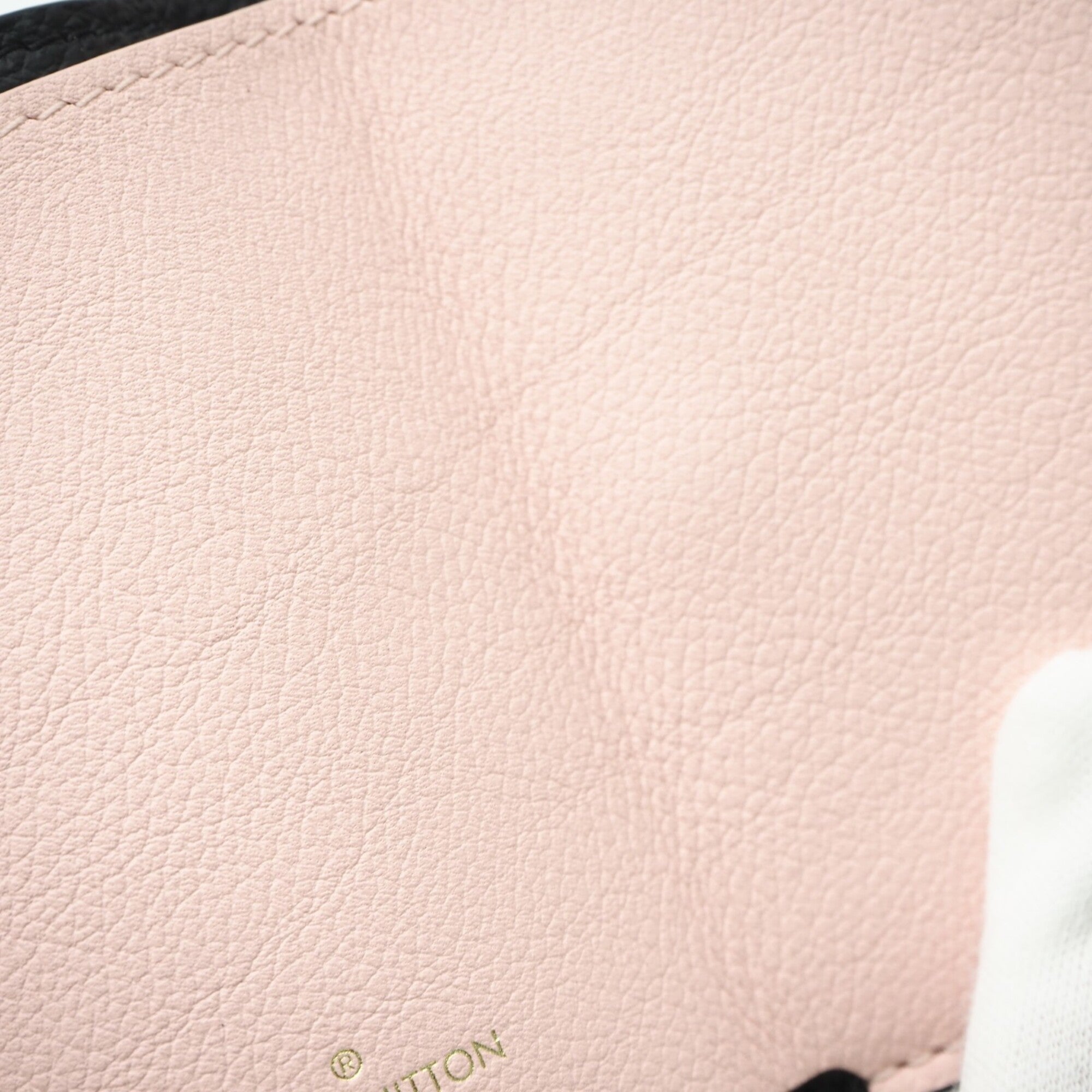 Louis Vuitton Beige Black Pink Leather Wallet (Tri-Fold) (Pre-Owned)