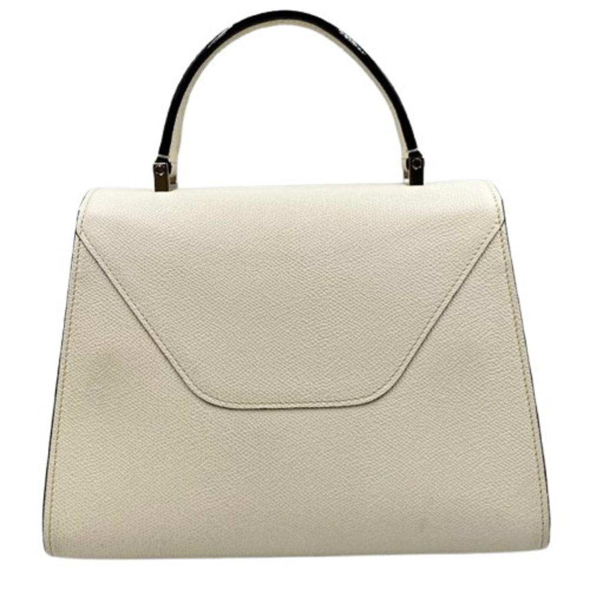 Valextra White Leather Handbag Shoulder Bag (Pre-Owned)