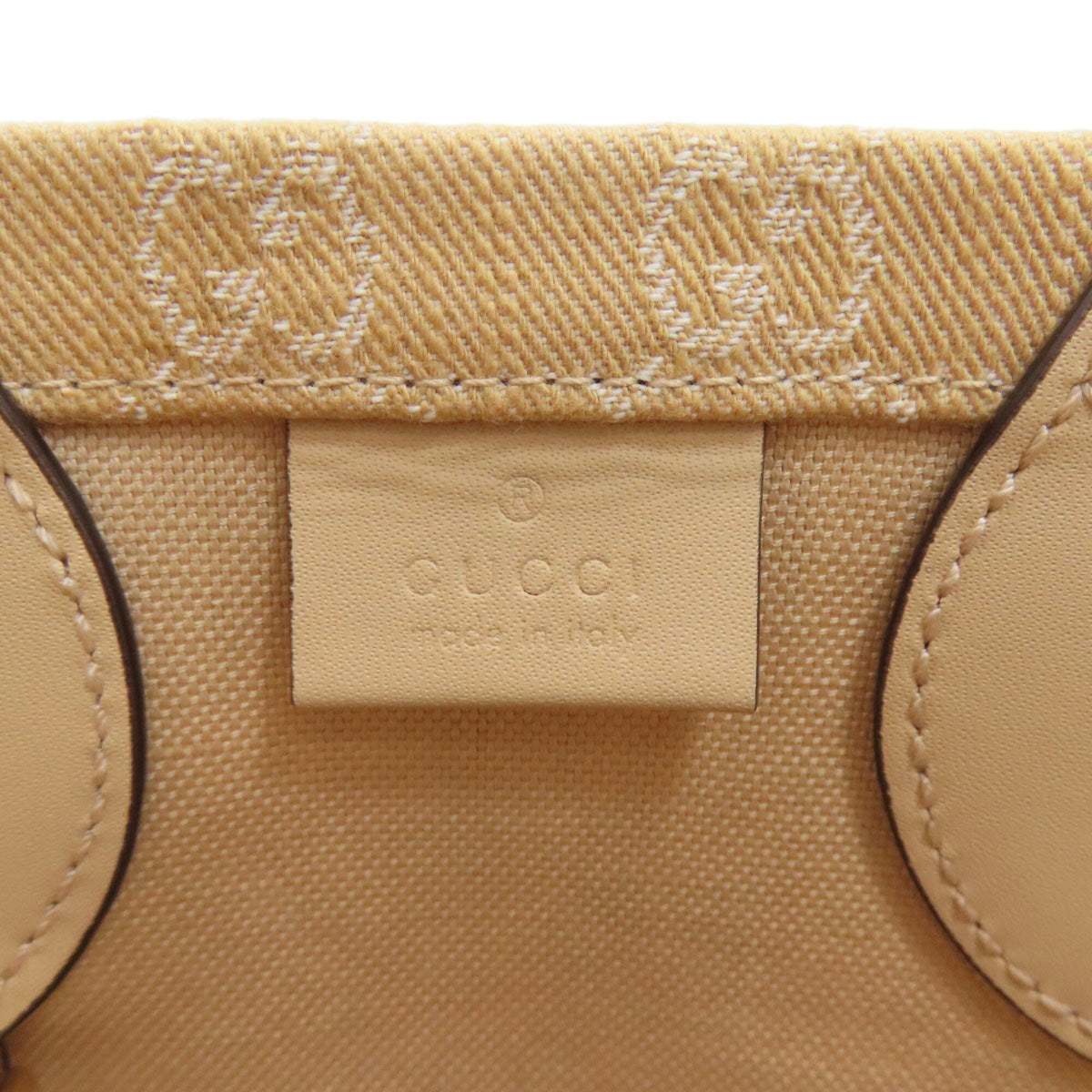 Gucci Beige Canvas Handbag Pouch (Pre-Owned)
