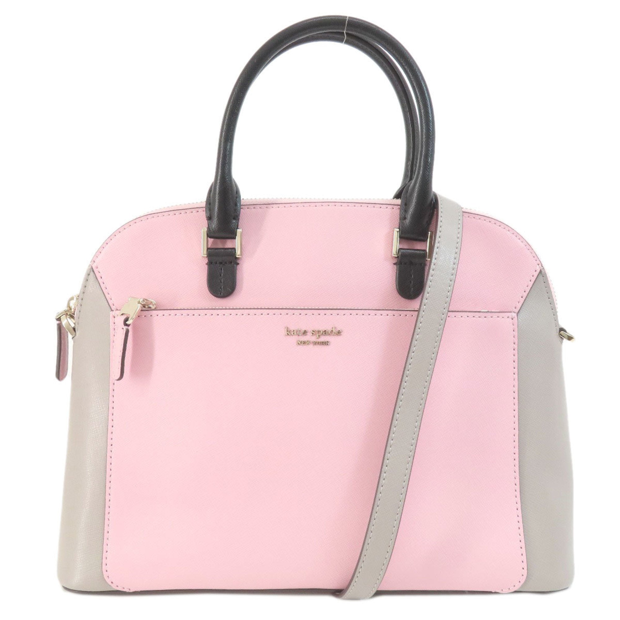 Kate Spade Gray Pink Pvc Tote Bag (Pre-Owned)