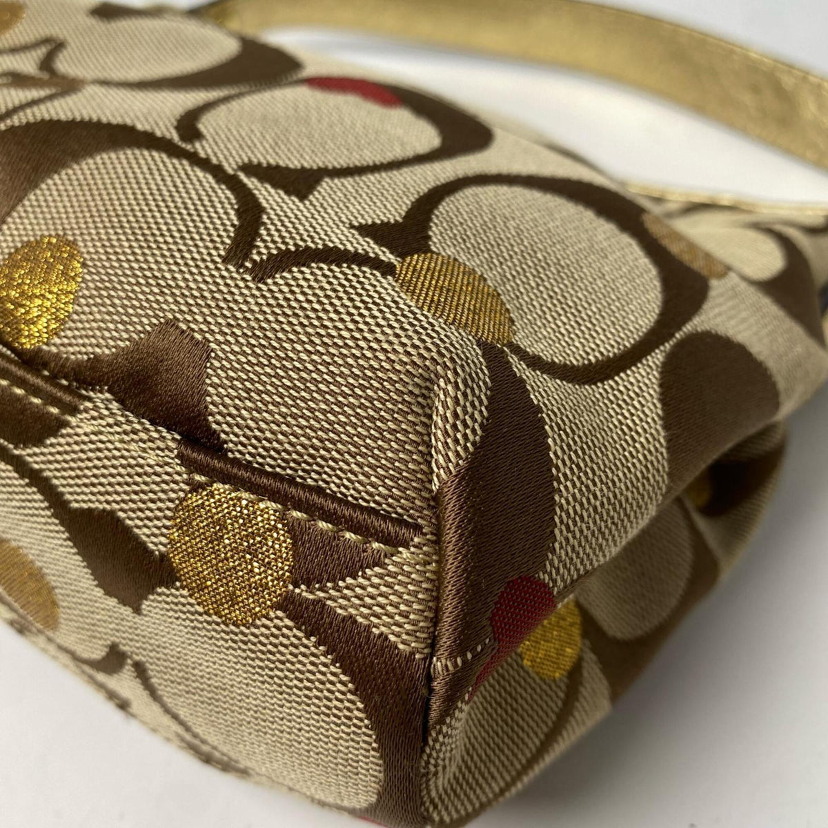 Coach Brown Canvas Shoulder Bag (Pre-Owned)
