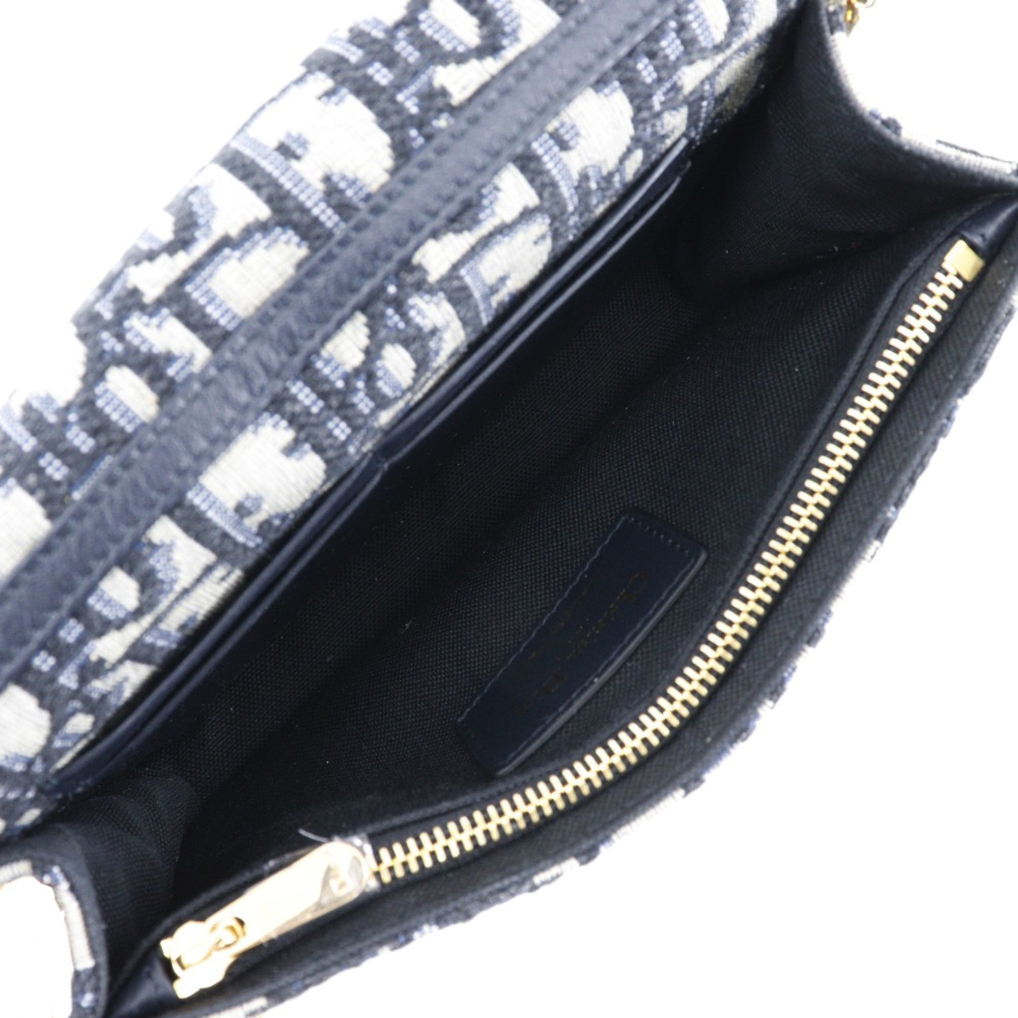 Christian Dior Navy Canvas Leather Shoulder Bag (Pre-Owned)