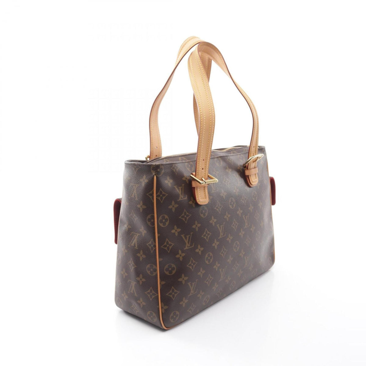 Louis Vuitton Brown Pvc Coated Canvas Leather Handbag (Pre-Owned)