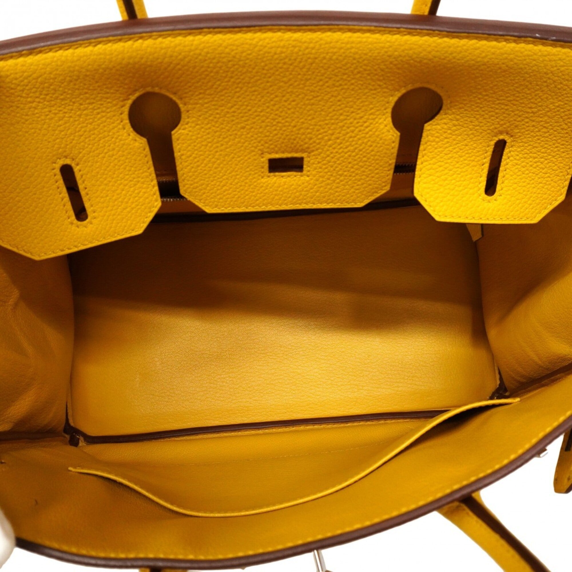 Hermes Yellow Togo Leather Handbag (Pre-Owned)