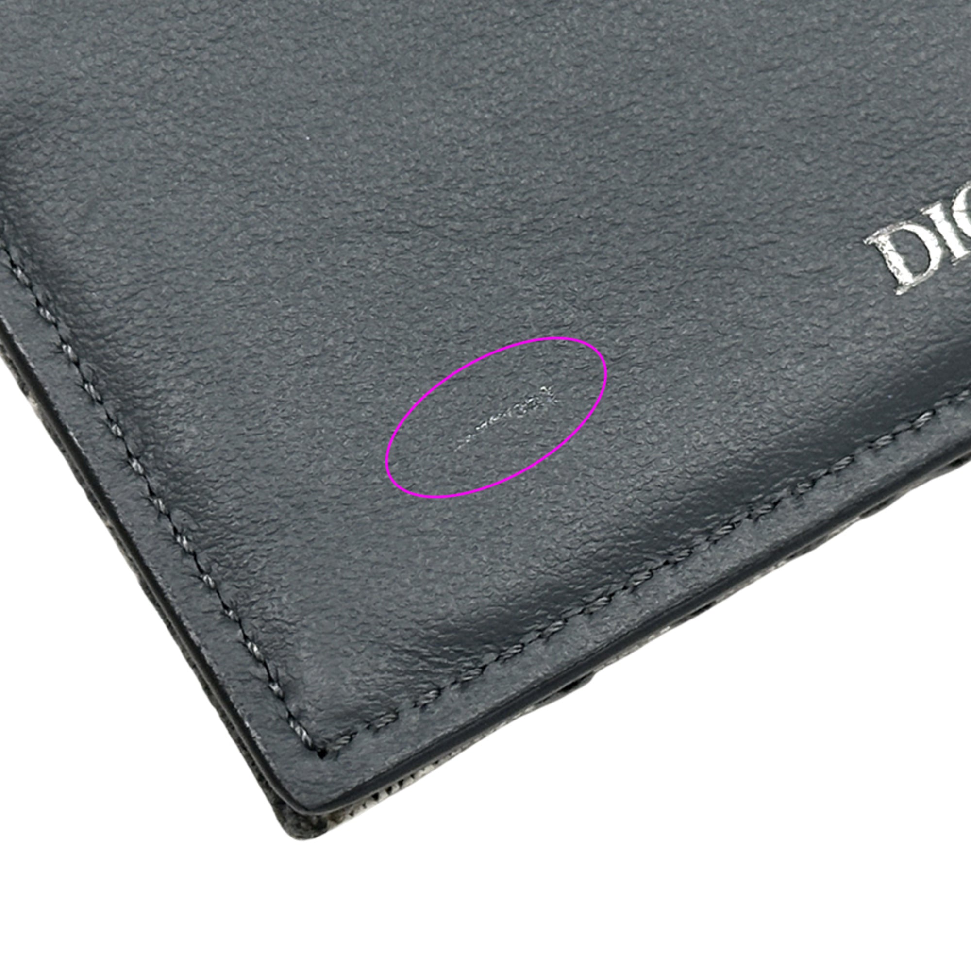 Christian Dior Gray Leather Wallet (Bi-Fold) (Pre-Owned)