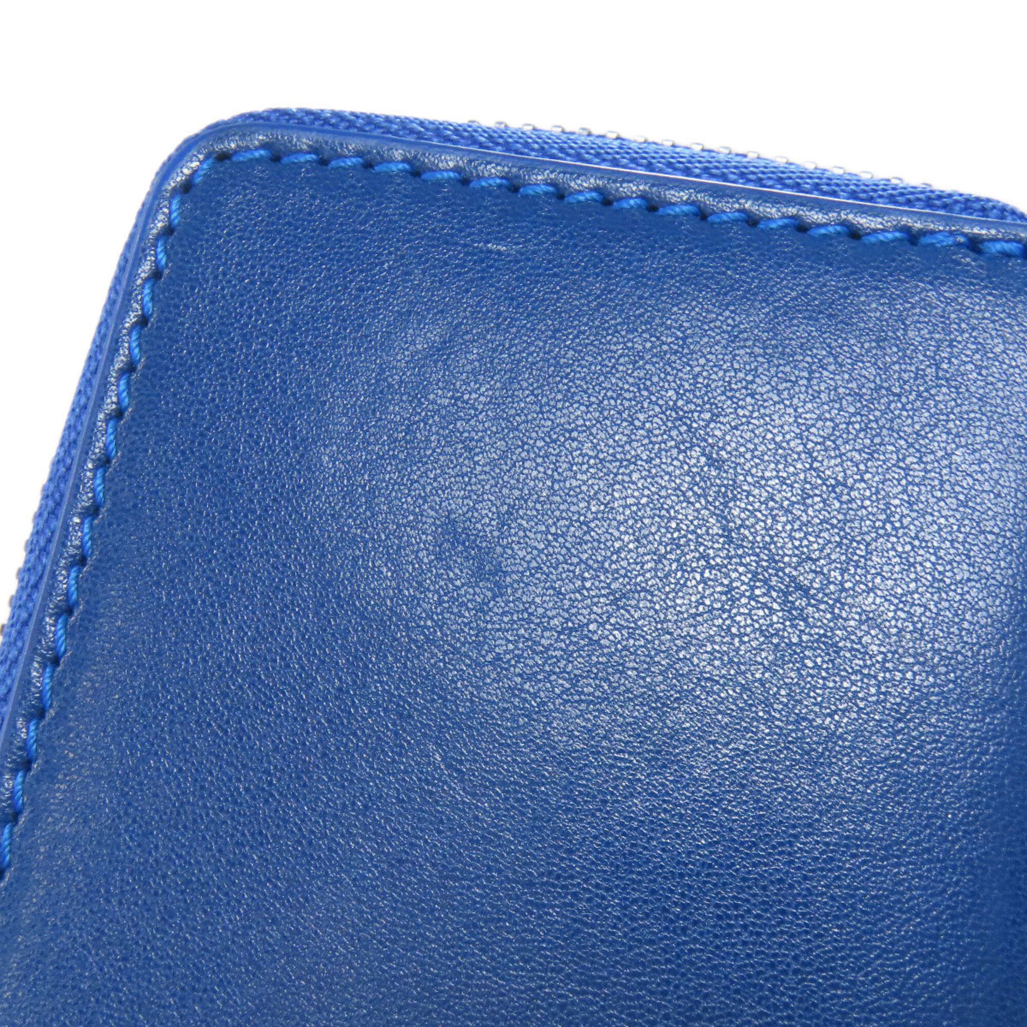 Jimmy Choo Blue Leather Coin Purse/Coin Case (Pre-Owned)