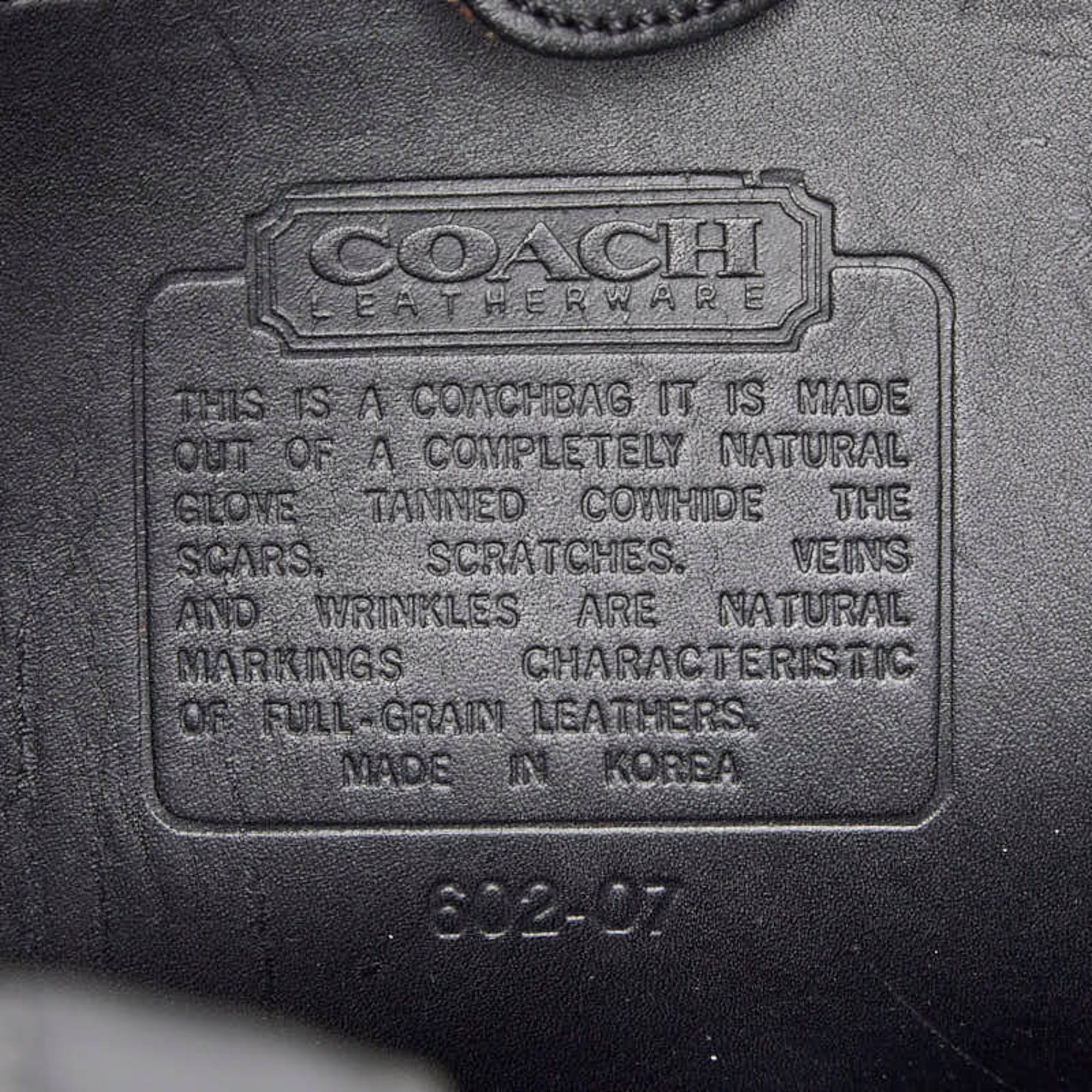 Coach Black Leather Shoulder Bag Tote Bag (Pre-Owned)