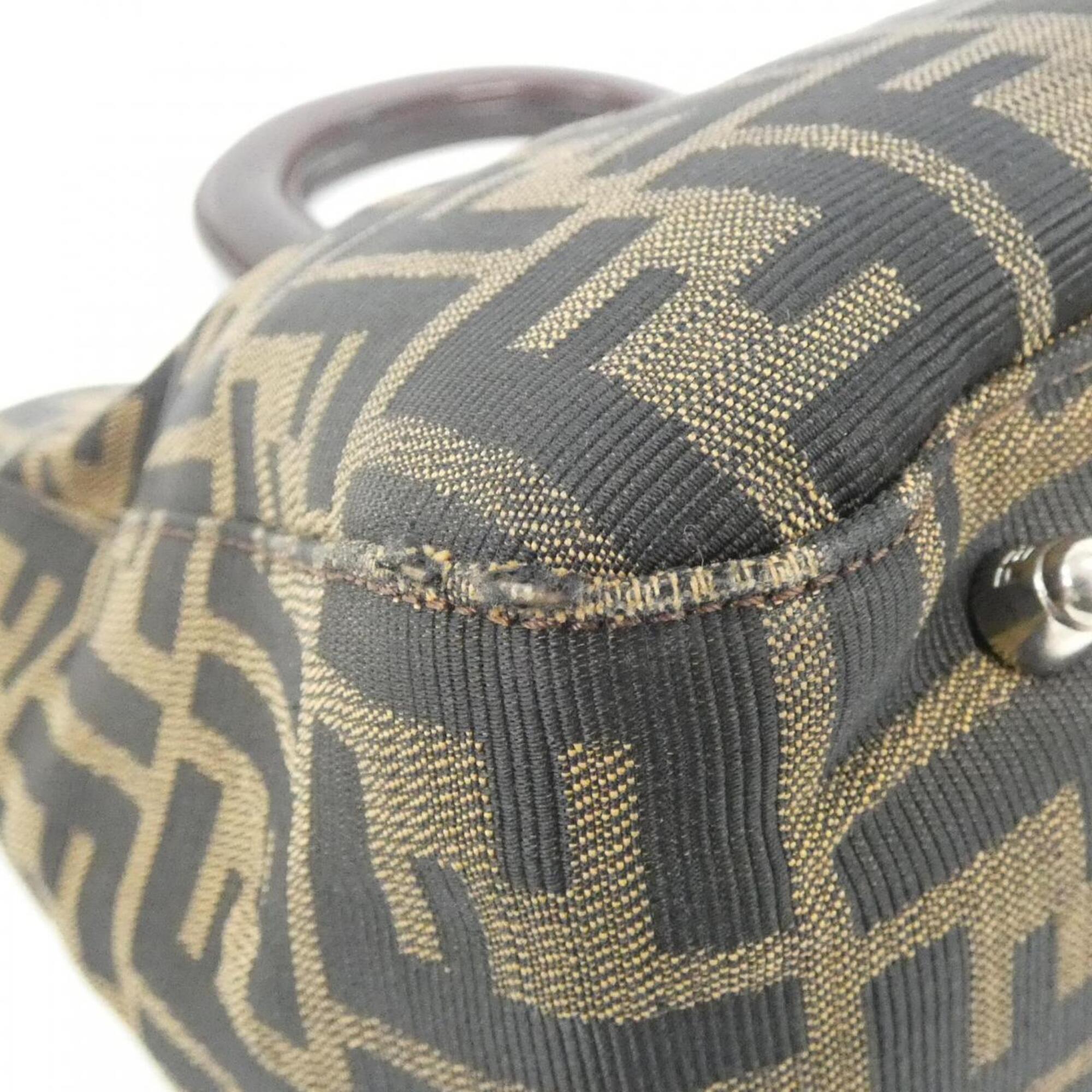 Fendi Brown Canvas Handbag (Pre-Owned)