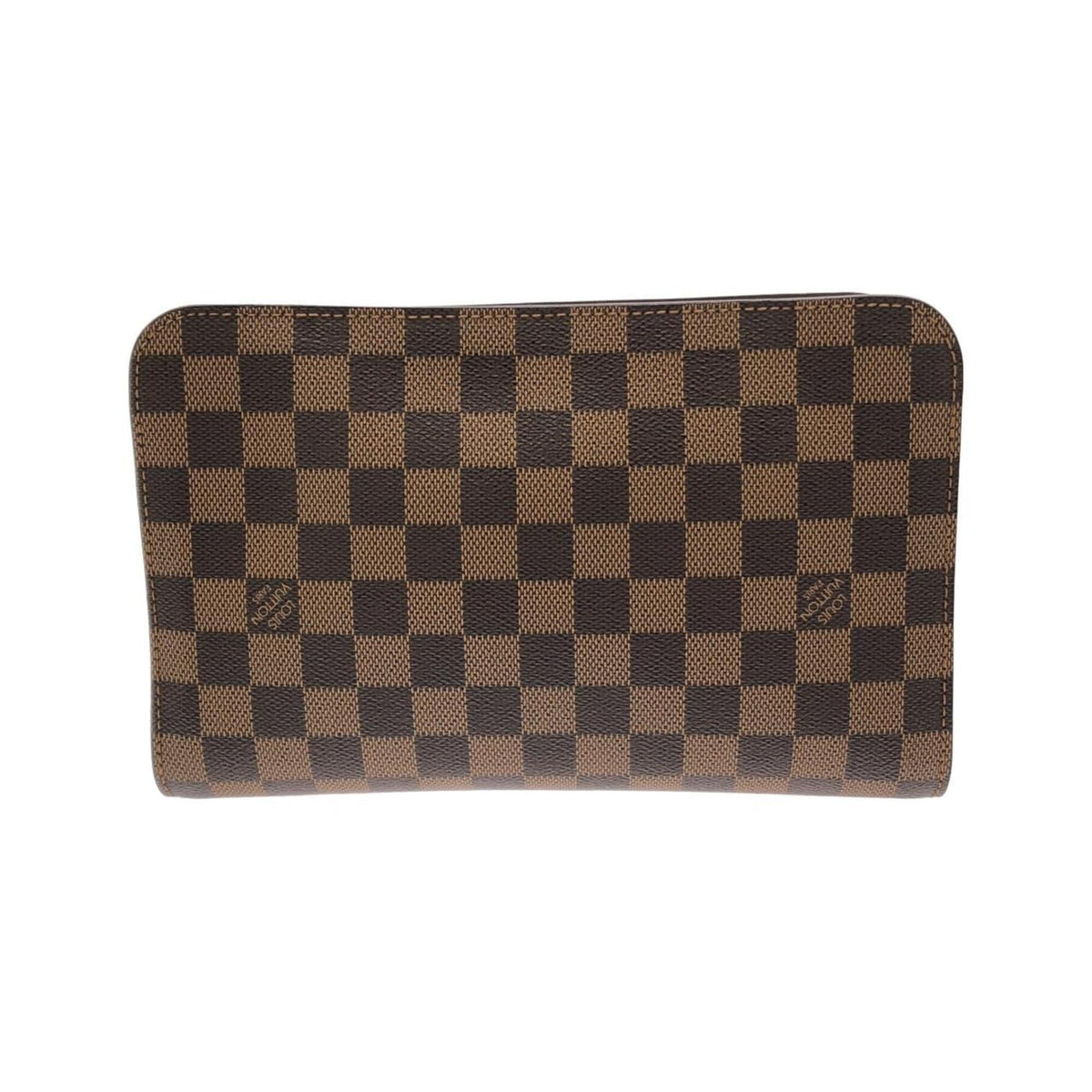 Louis Vuitton Ebene Coated Canvas Clutch Bag (Pre-Owned)