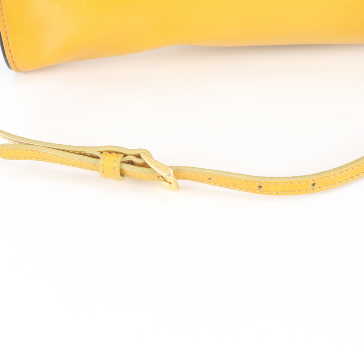 Prada Yellow Leather Crossbody Bag Shoulder Bag (Pre-Owned)