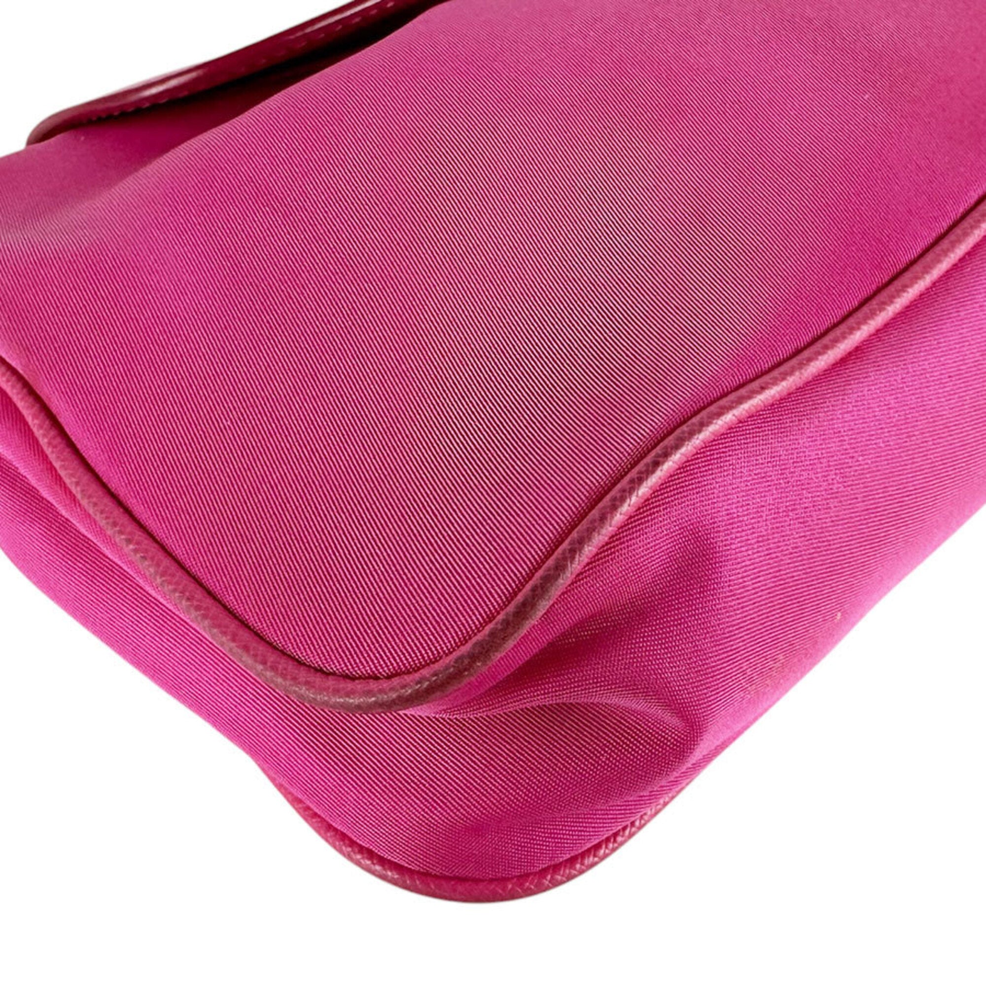 Prada Pink Nylon Leather Shoulder Bag (Pre-Owned)