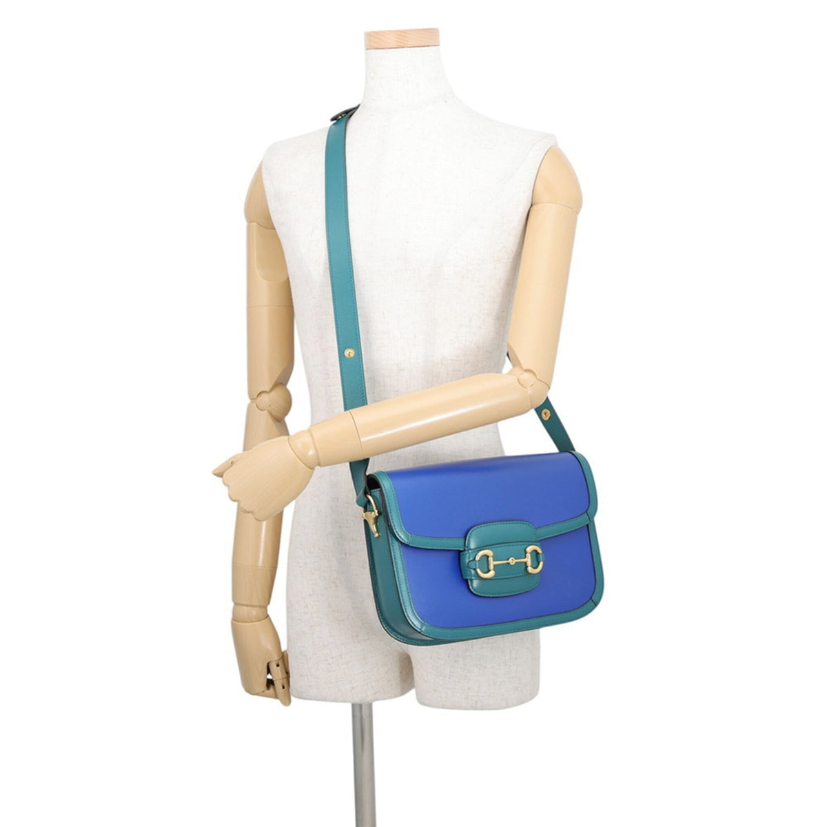 Gucci Blue Leather Handbag Shoulder Bag (Pre-Owned)