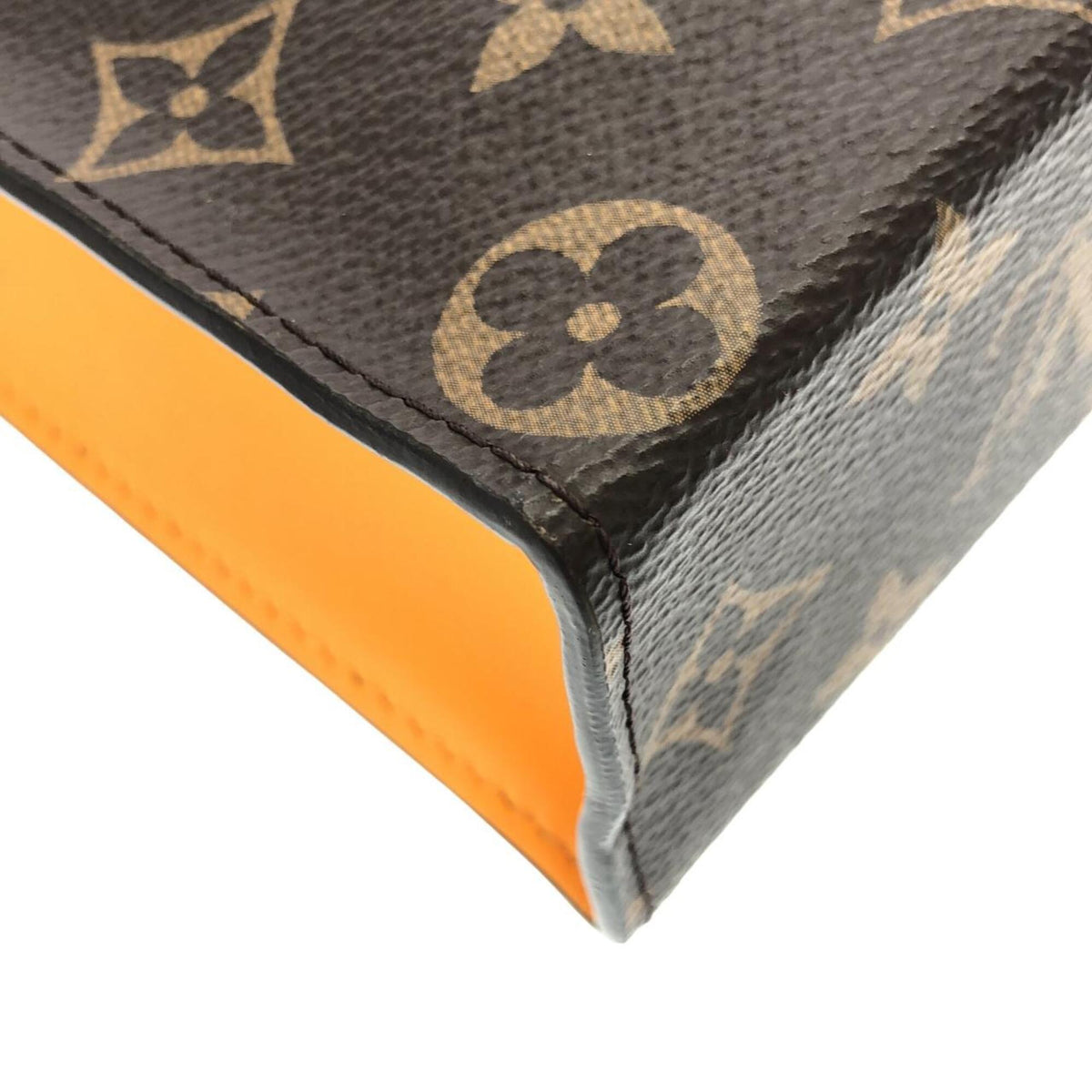 Louis Vuitton Monogram Macassar Marron Saffron Yellow Coated Canvas Pochette (Pre-Owned)