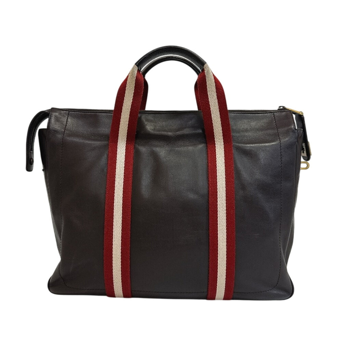 Bally Brown Leather Briefcase Handbag (Pre-Owned)