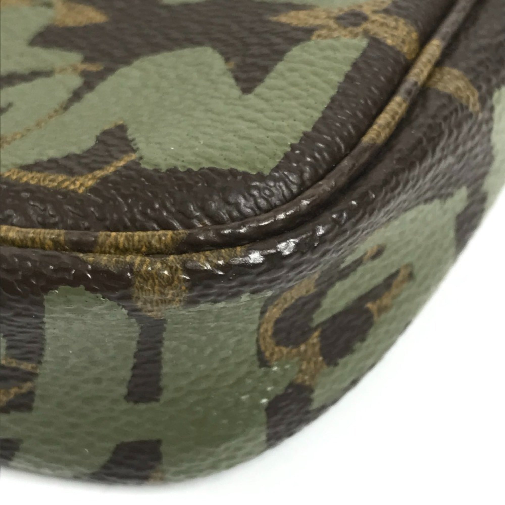 Louis Vuitton Brown Khaki Monogram Graffiti Handbag Pochette Pouch Shoulder Bag (Pre-Owned)