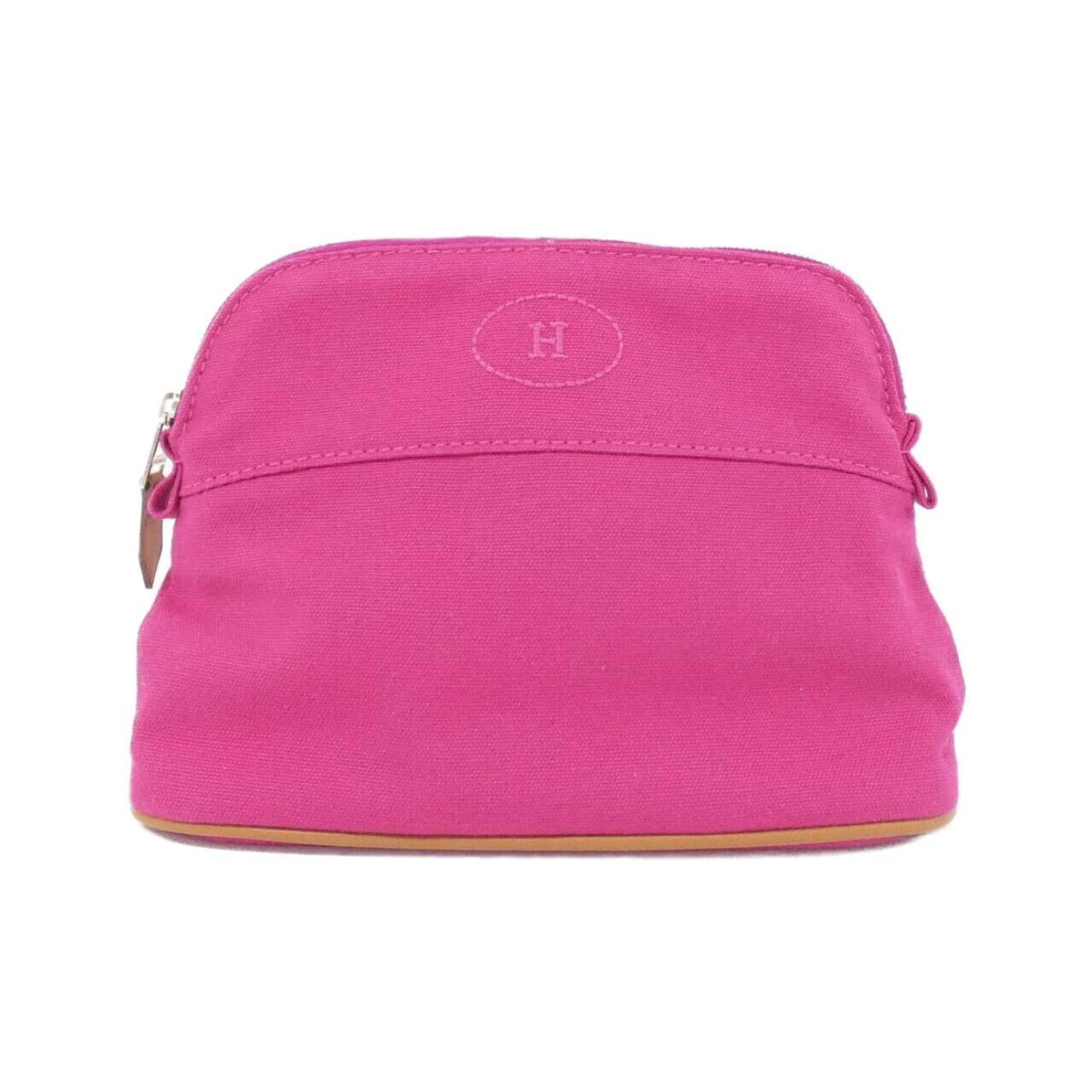 Hermes Bolide Fuchsia Canvas Handbag (Pre-Owned)