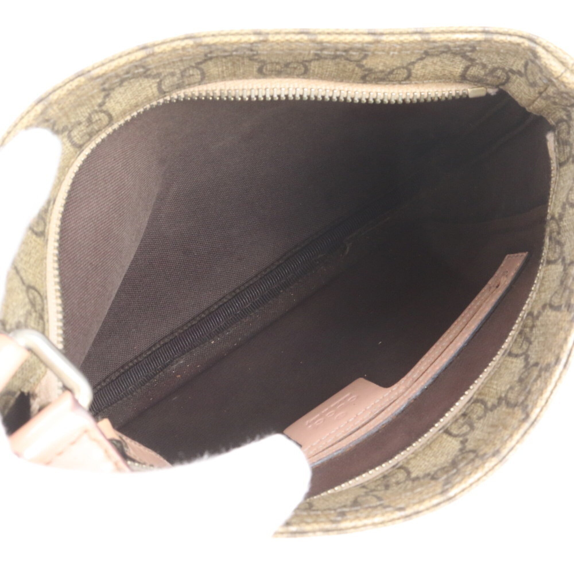 Gucci Beige Leather Coated Canvas Handbag Shoulder Bag Tote Bag (Pre-Owned)