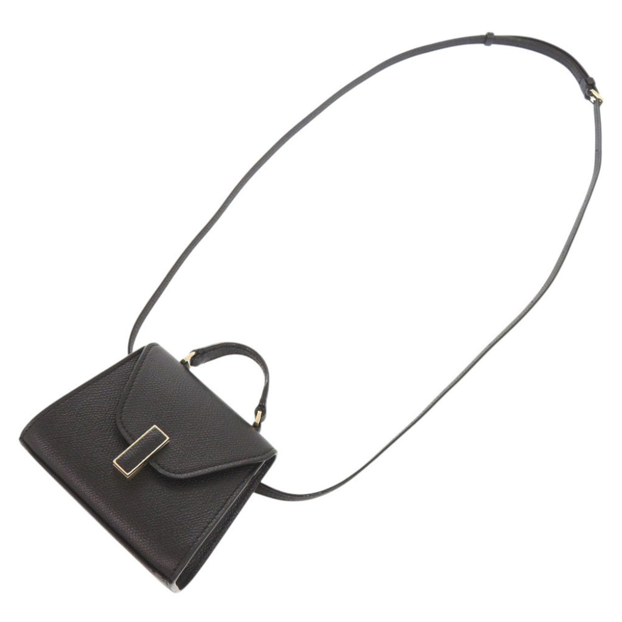 Valextra Black Leather Fanny Pack Shoulder Bag (Pre-Owned)