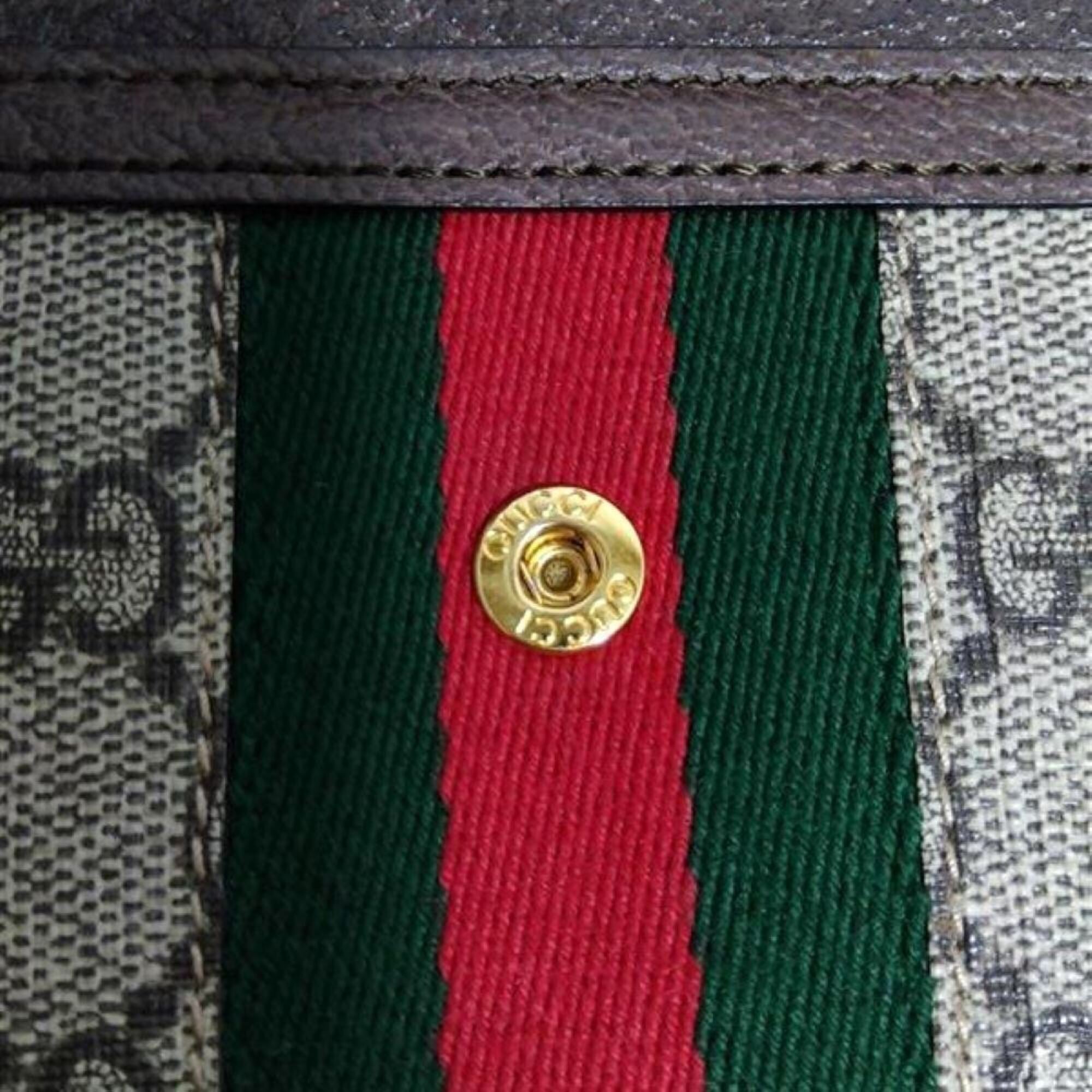 Gucci Black Brown Gg Supreme Canvas Long Wallet (Bi-Fold) (Pre-Owned)
