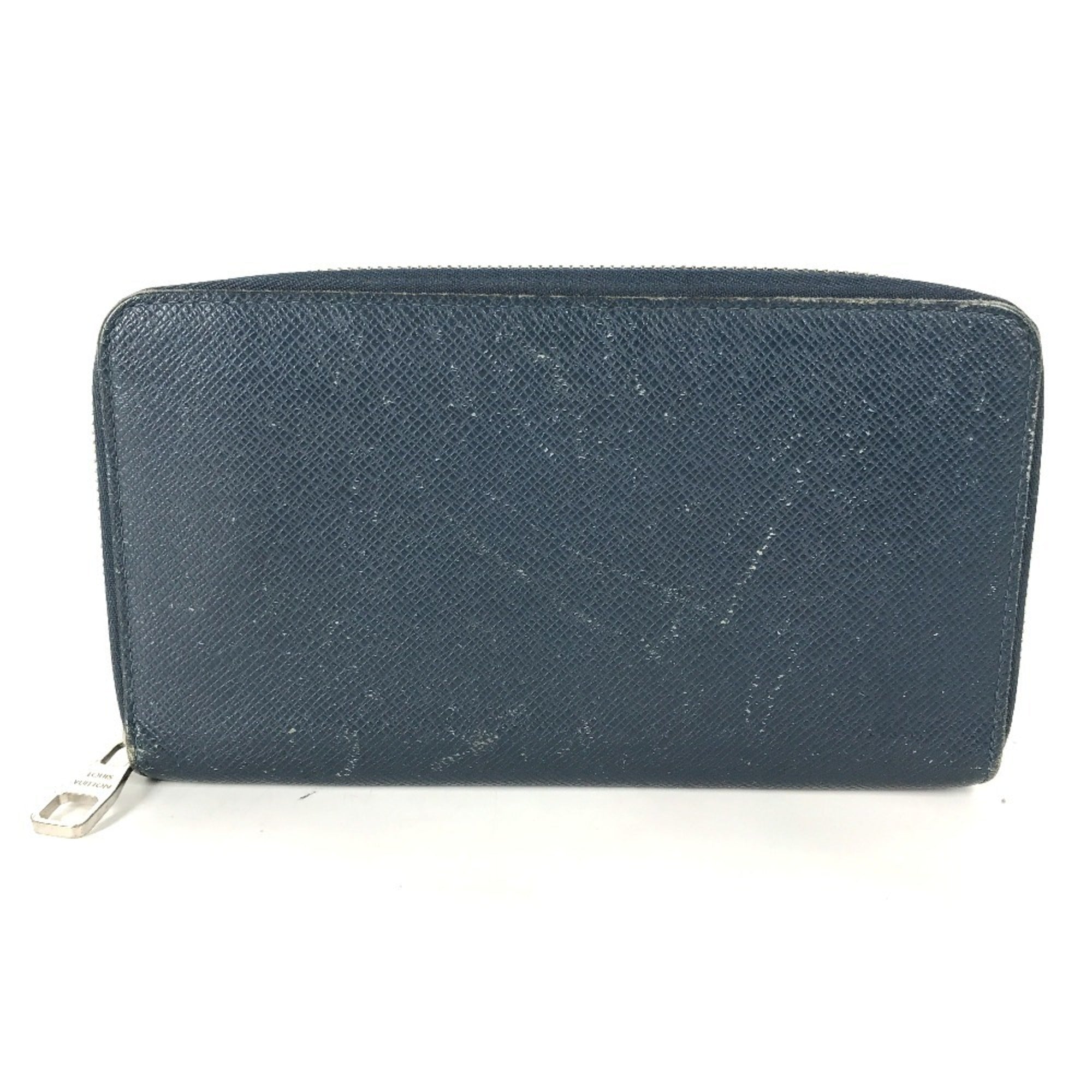 Louis Vuitton Taiga Blue Taiga Leather Long Wallet (Bi-Fold) (Pre-Owned)