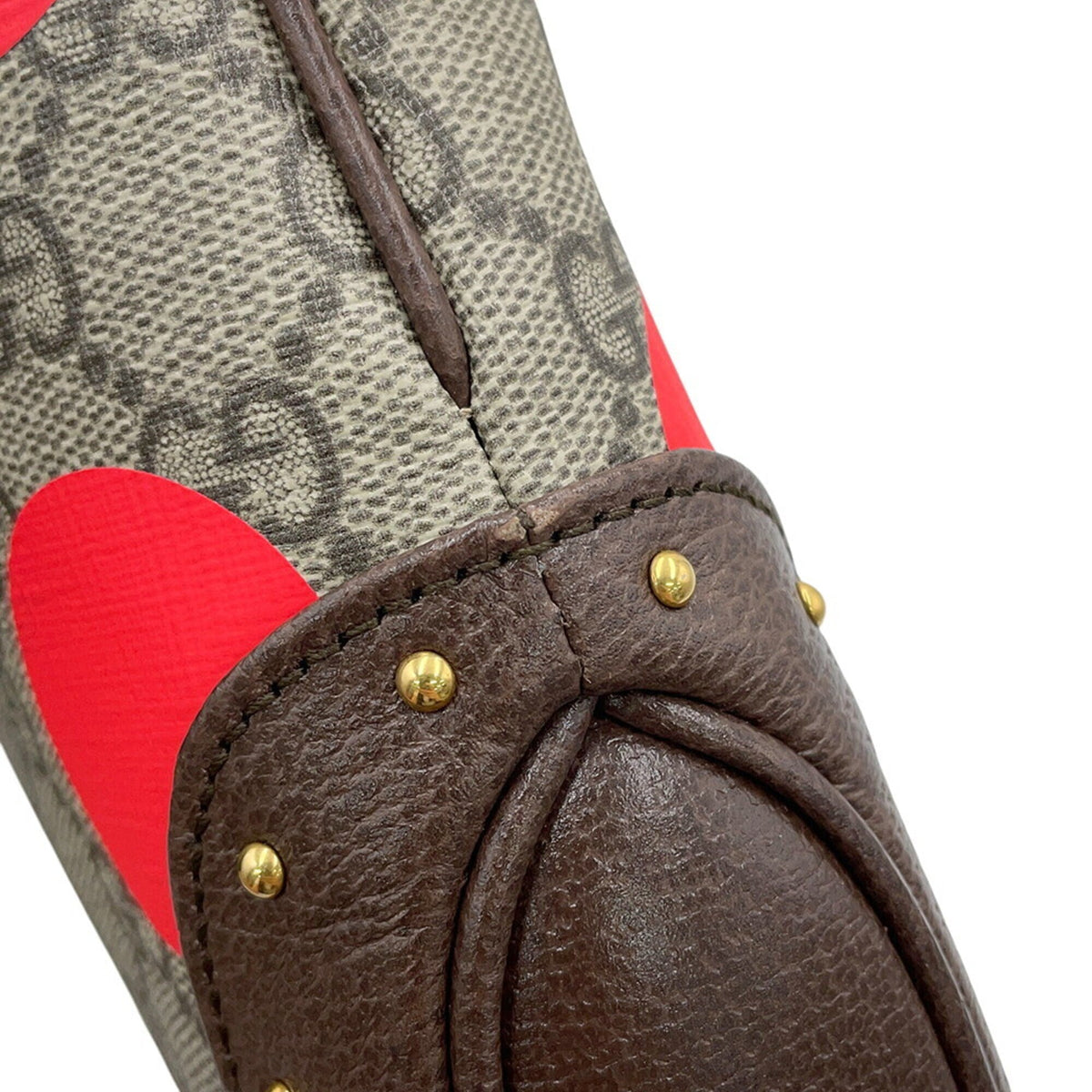 Gucci Beige Multi-Color Gg Supreme Leather Shoulder Bag (Pre-Owned)