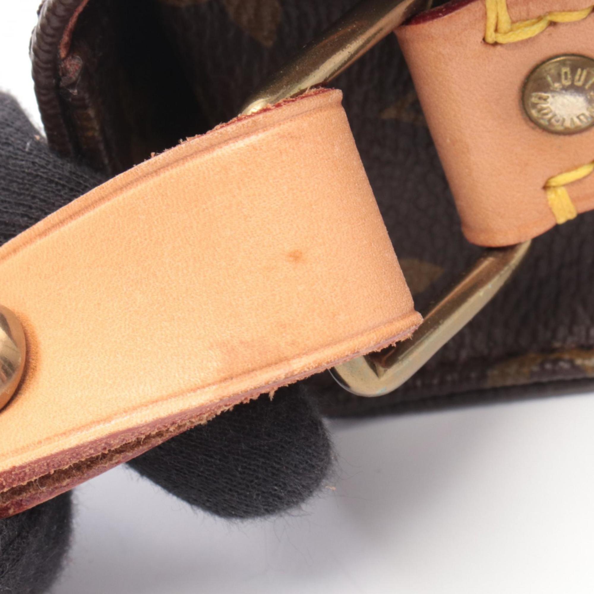 Louis Vuitton Brown Coated Canvas Leather Handbag Shoulder Bag (Pre-Owned)