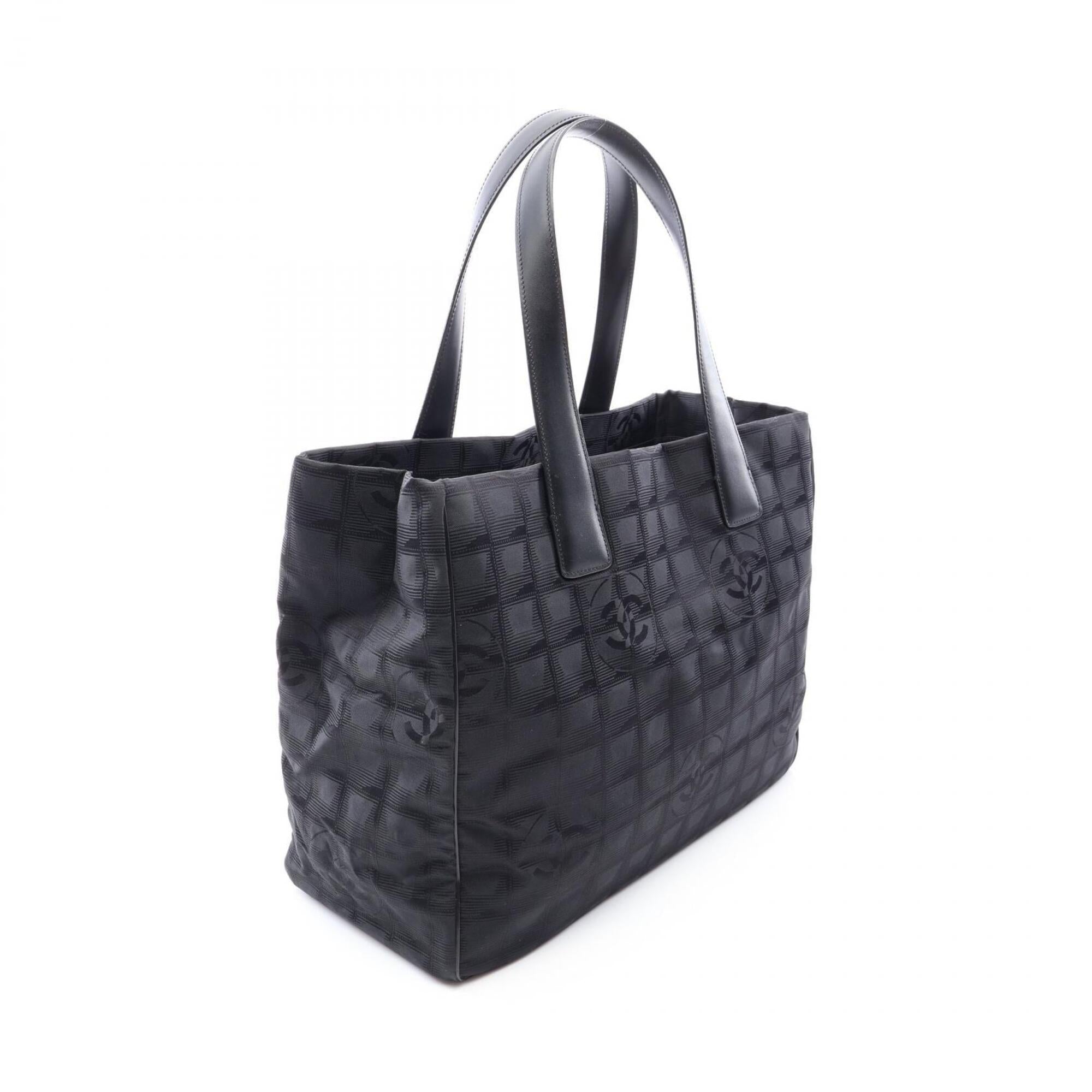 Chanel Black New Travel Line Handbag Tote Bag (Pre-Owned)