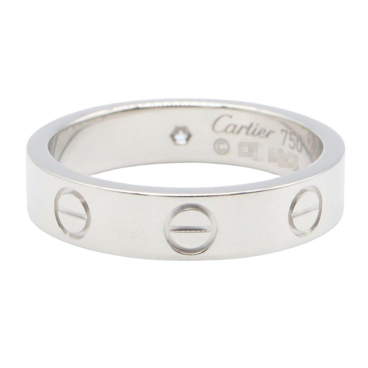 Cartier Silver Clear Band Ring (Pre-Owned)
