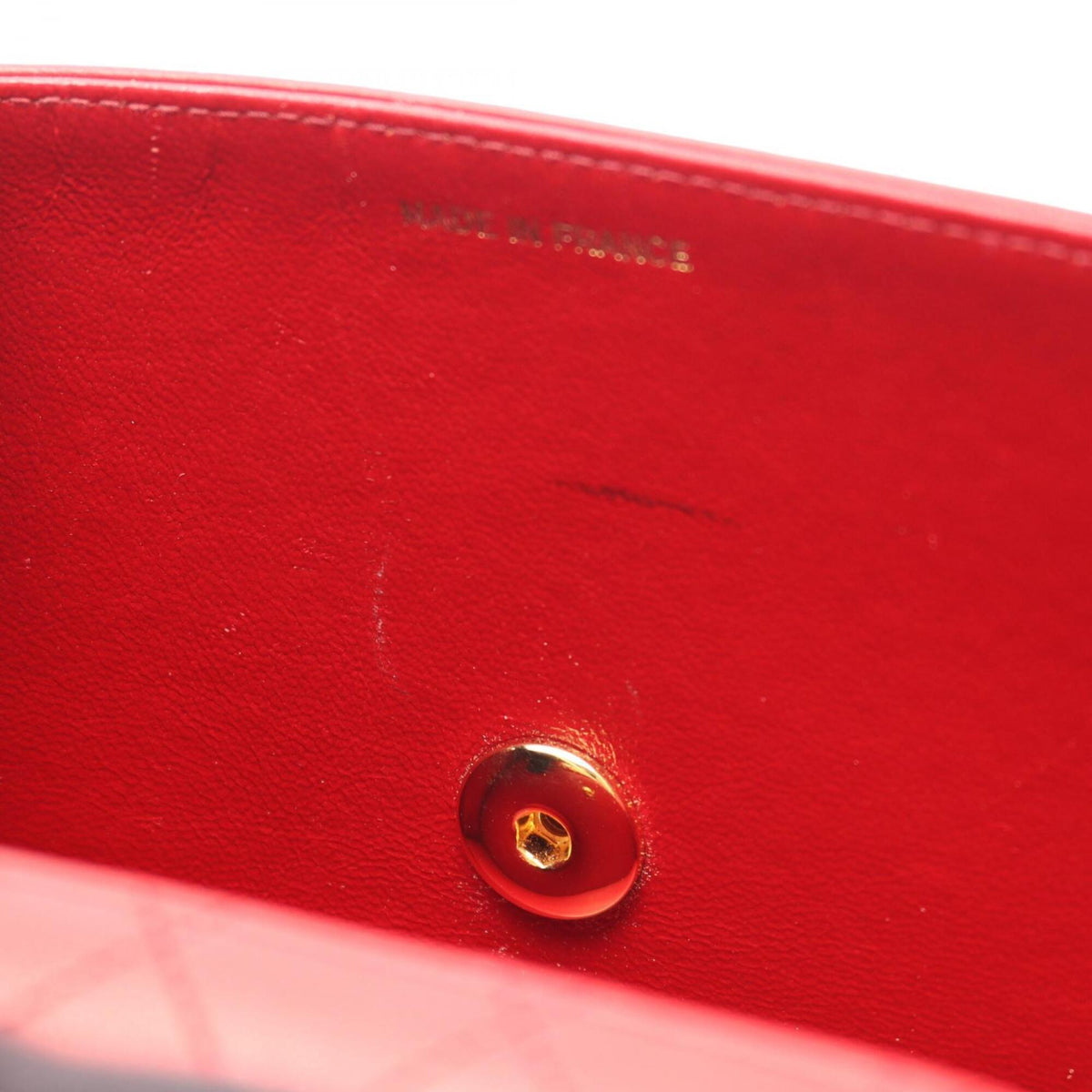 Chanel 2.55 Navy Red Color Leather Handbag Shoulder Bag (Pre-Owned)