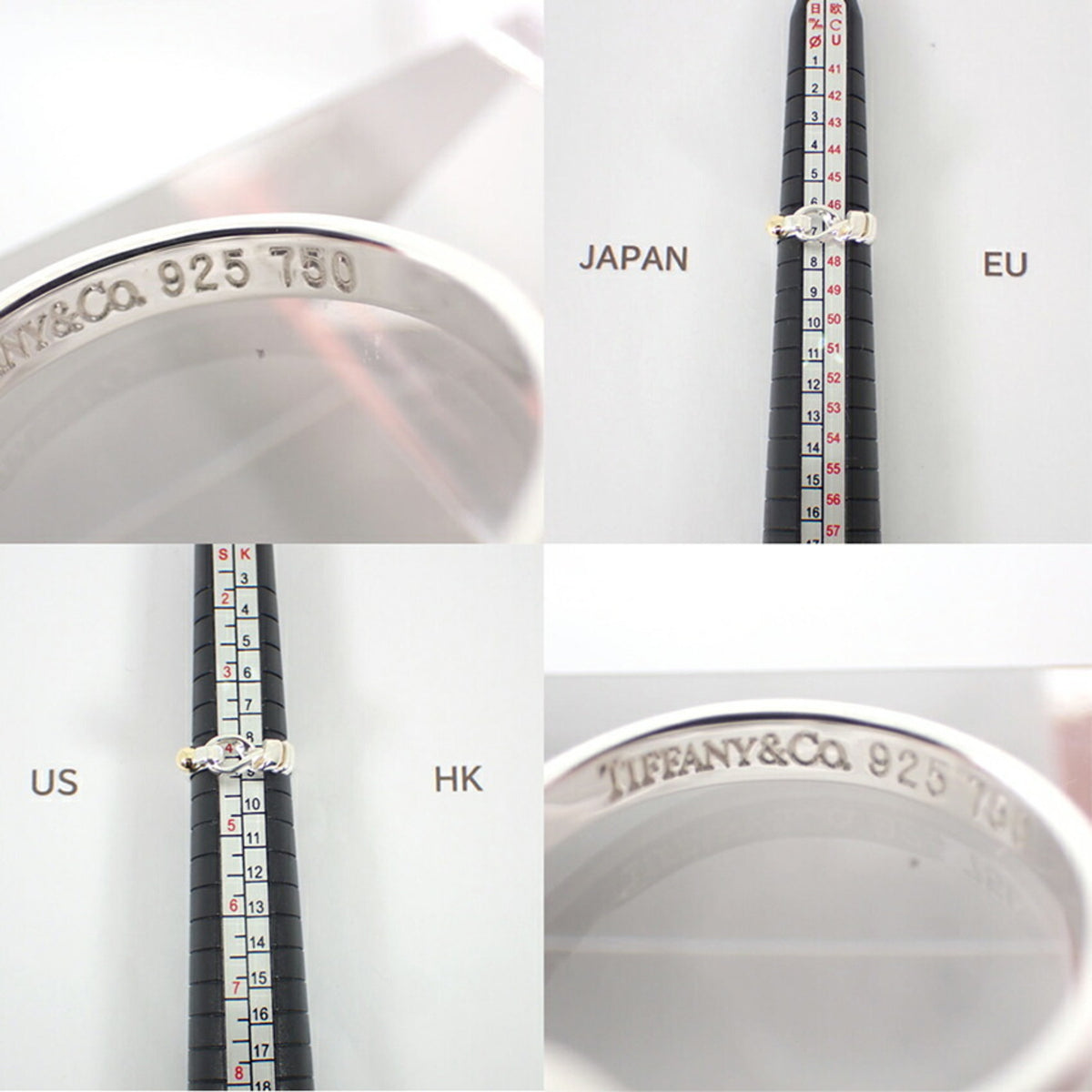 Tiffany Yellow Gold (18K) Sterling Silver 925 Band Ring (Pre-Owned)