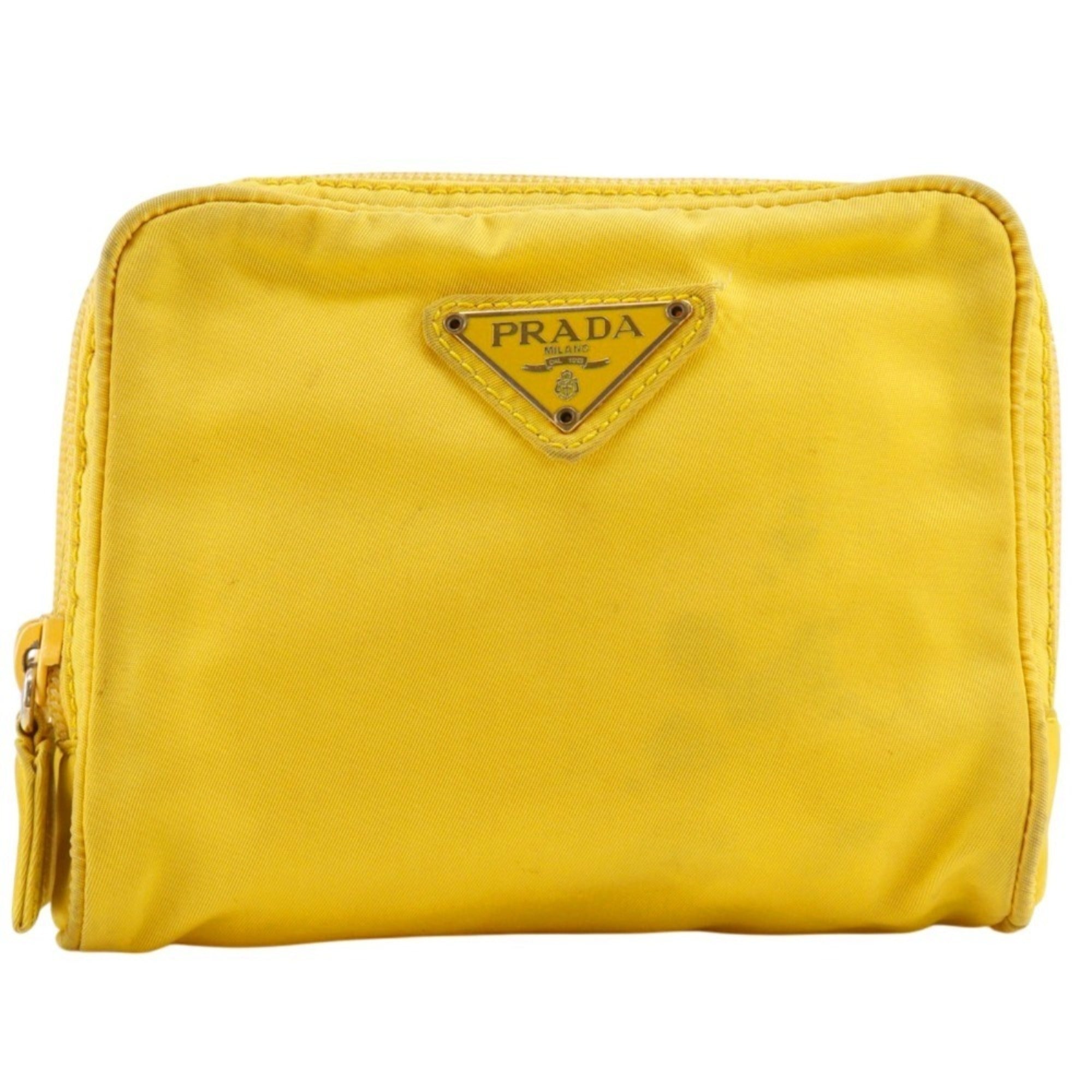 Prada Yellow Nylon Pouch (Pre-Owned)