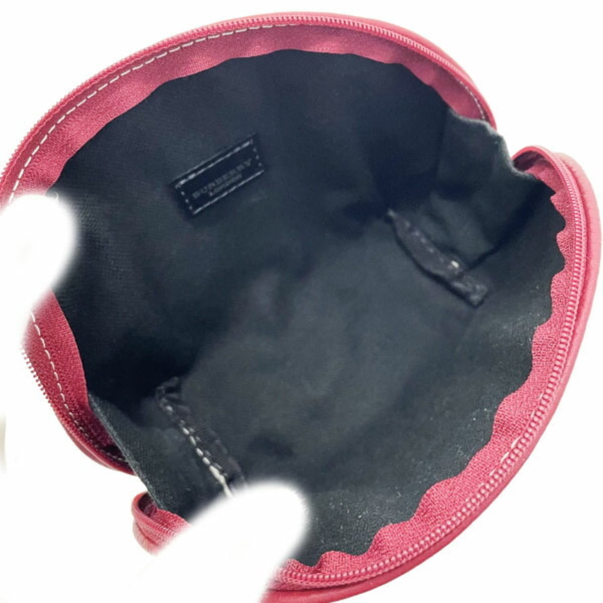 Burberry Beige Multi-Color Red Color Pvc Leather Pouch (Pre-Owned)