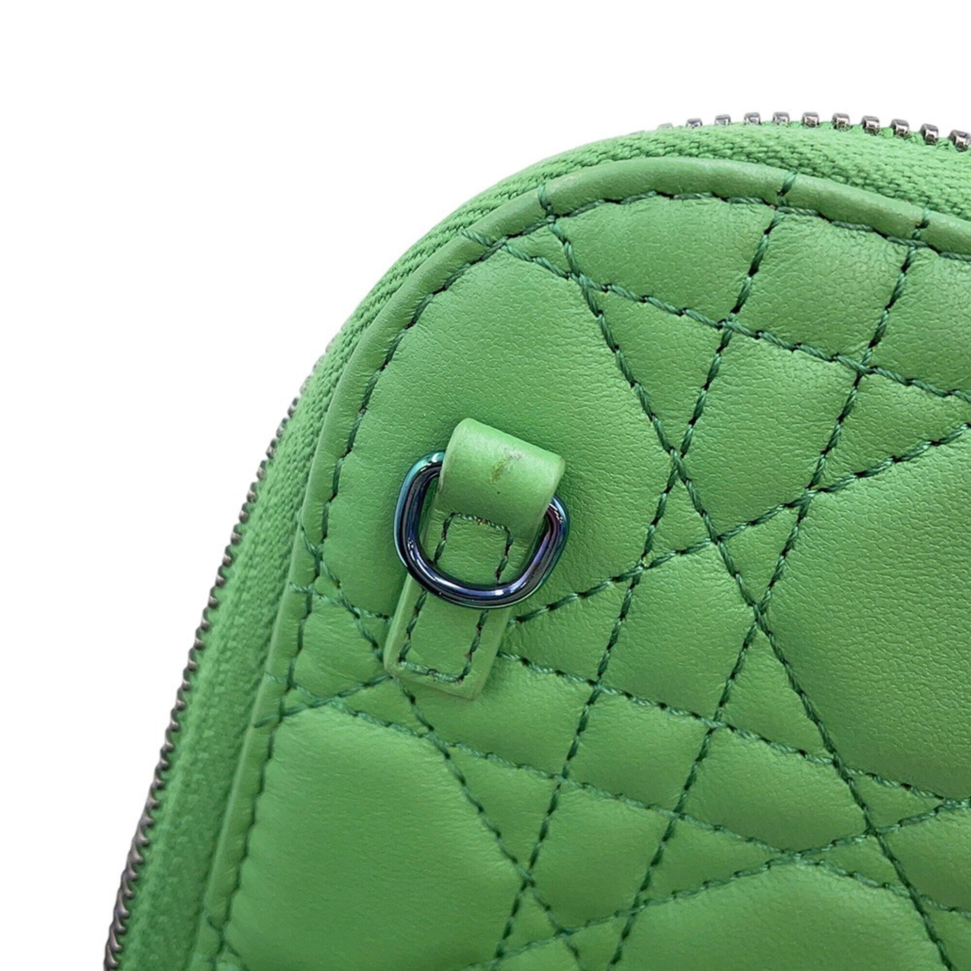 Christian Dior Green Leather Phone Wallet (Pre-Owned)