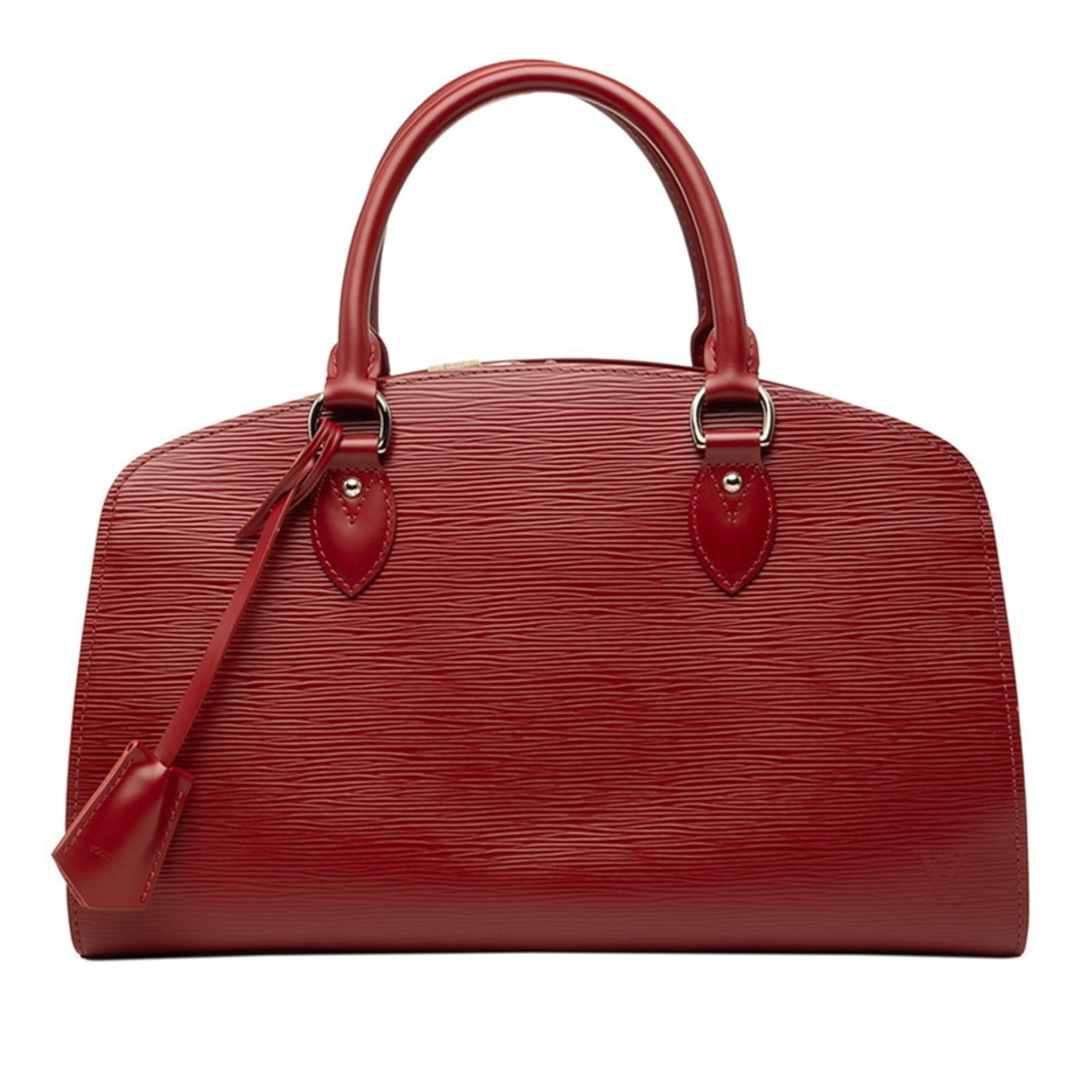 Louis Vuitton Red Color Ruby Leather Handbag Tote Bag (Pre-Owned)