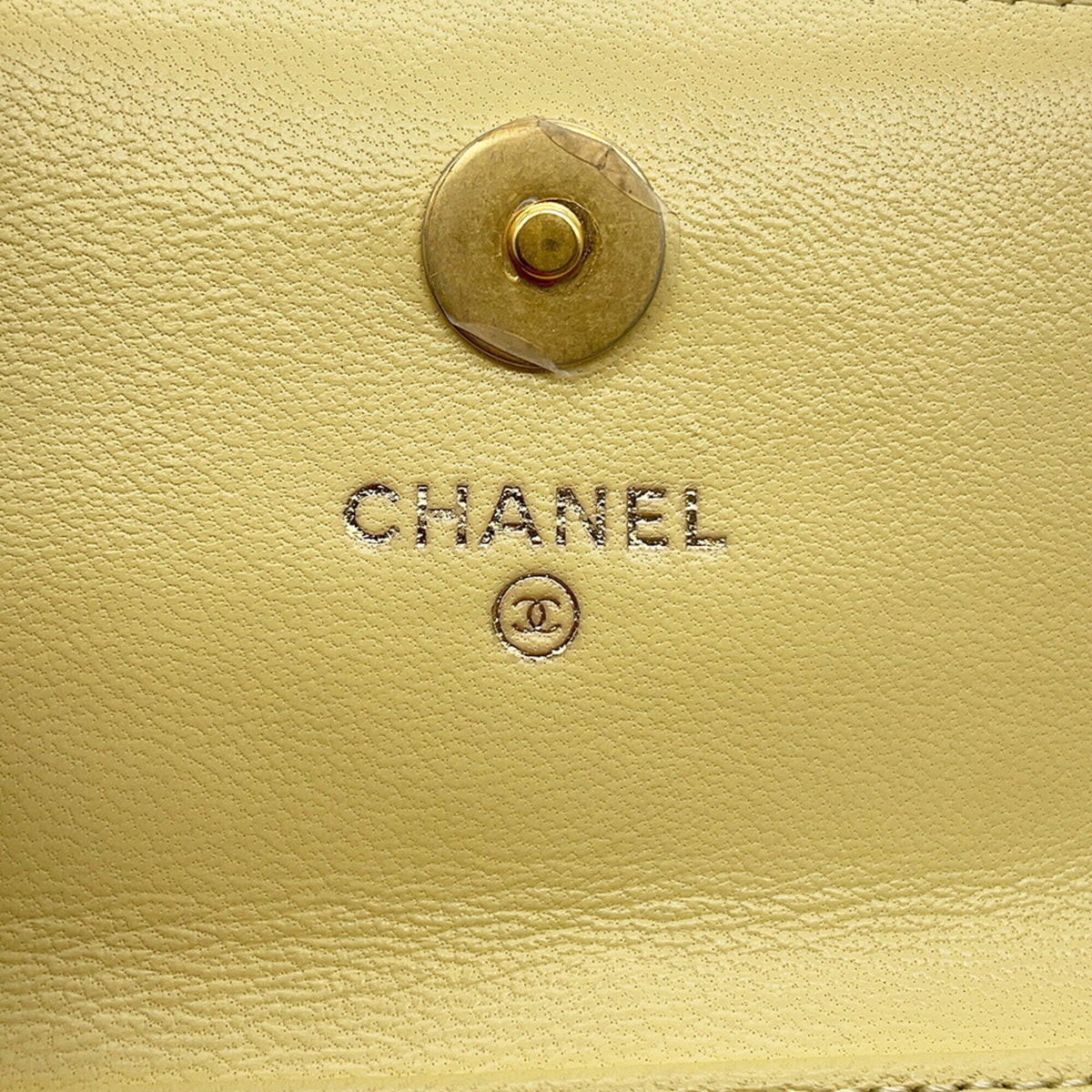 Chanel Yellow Leather Handbag Shoulder Bag (Pre-Owned)