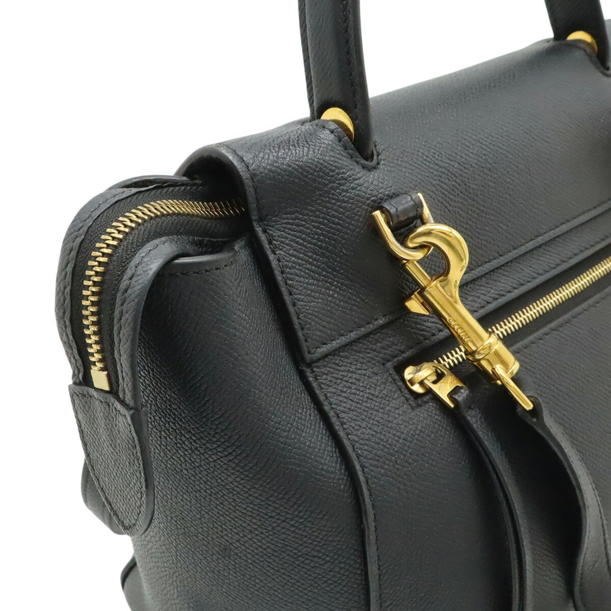Celine Black Leather Handbag Shoulder Bag (Pre-Owned)