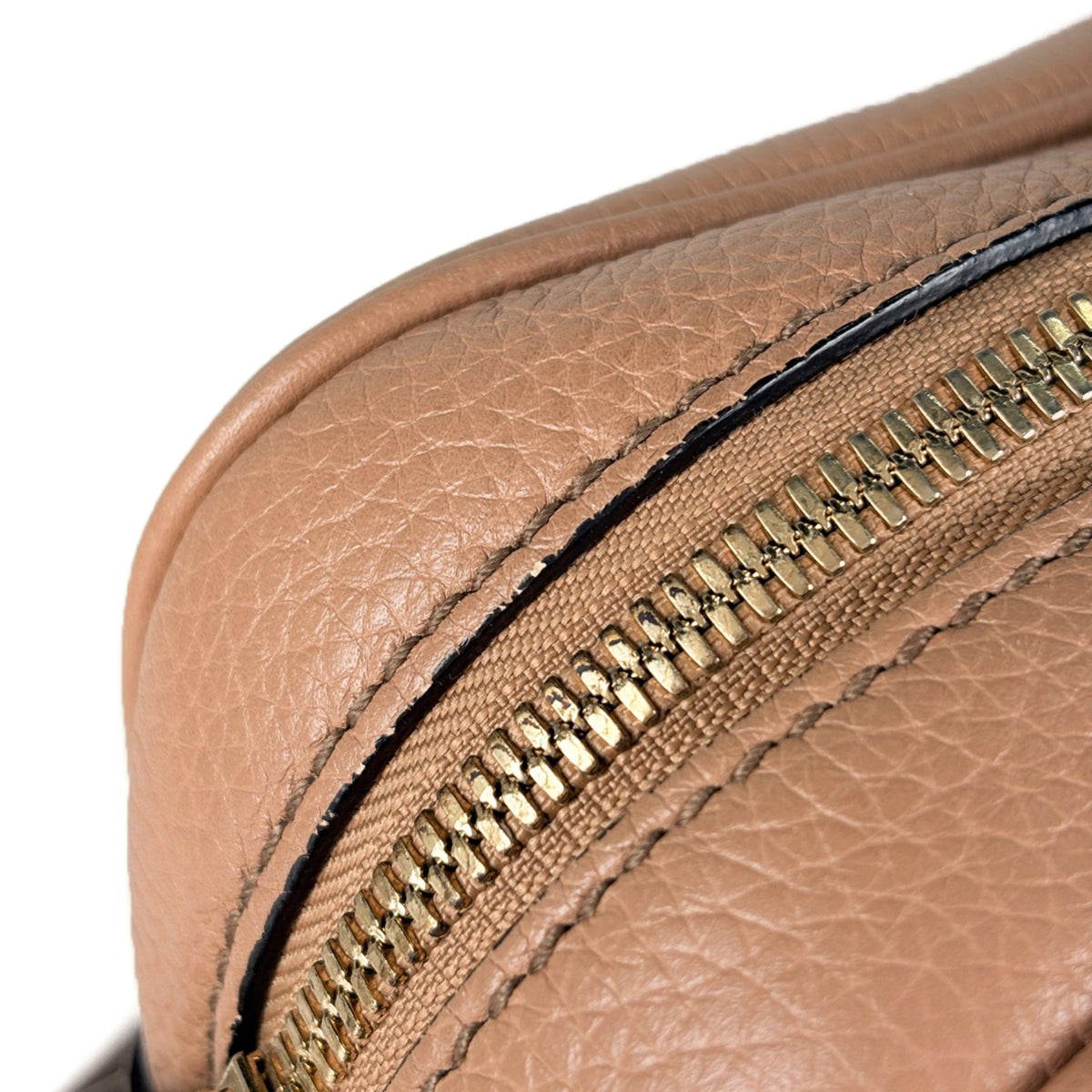 Gucci Soho Beige Leather Shoulder Bag (Pre-Owned)