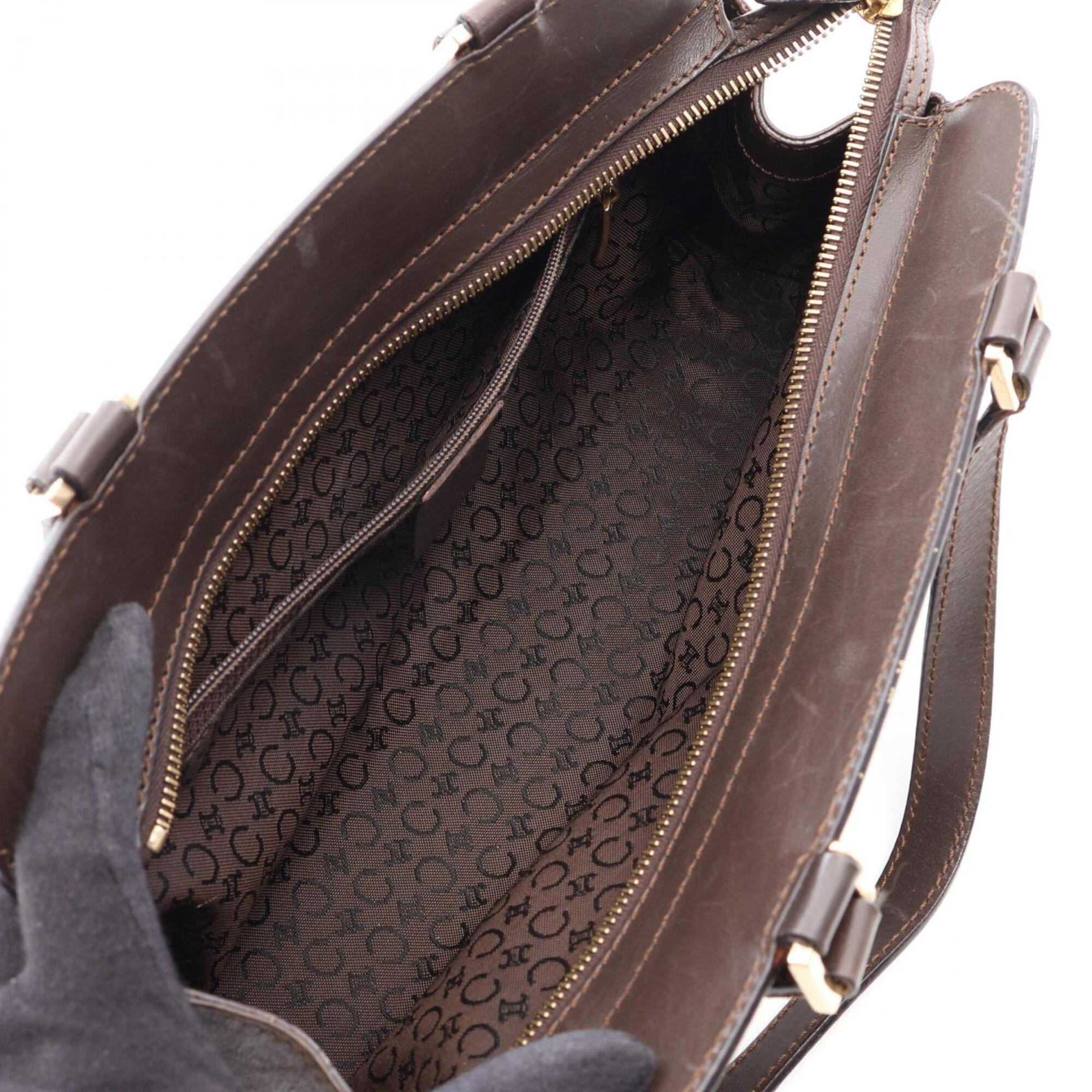 Celine Brown Canvas Leather Handbag (Pre-Owned)