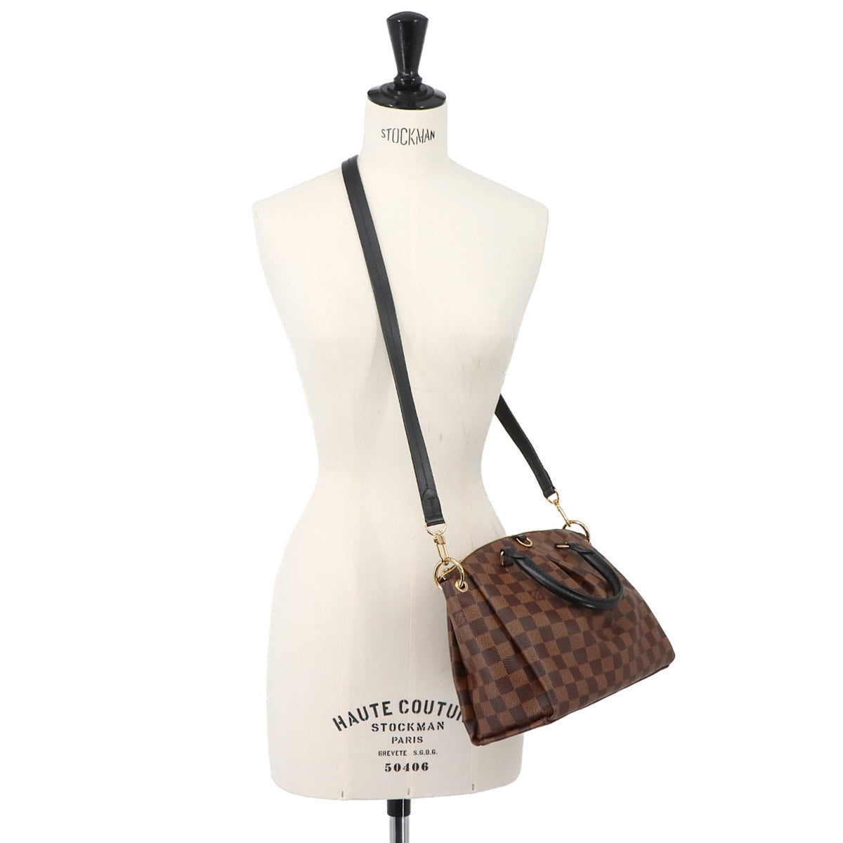 Louis Vuitton Ebene Damier Canvas Handbag Tote Bag (Pre-Owned)