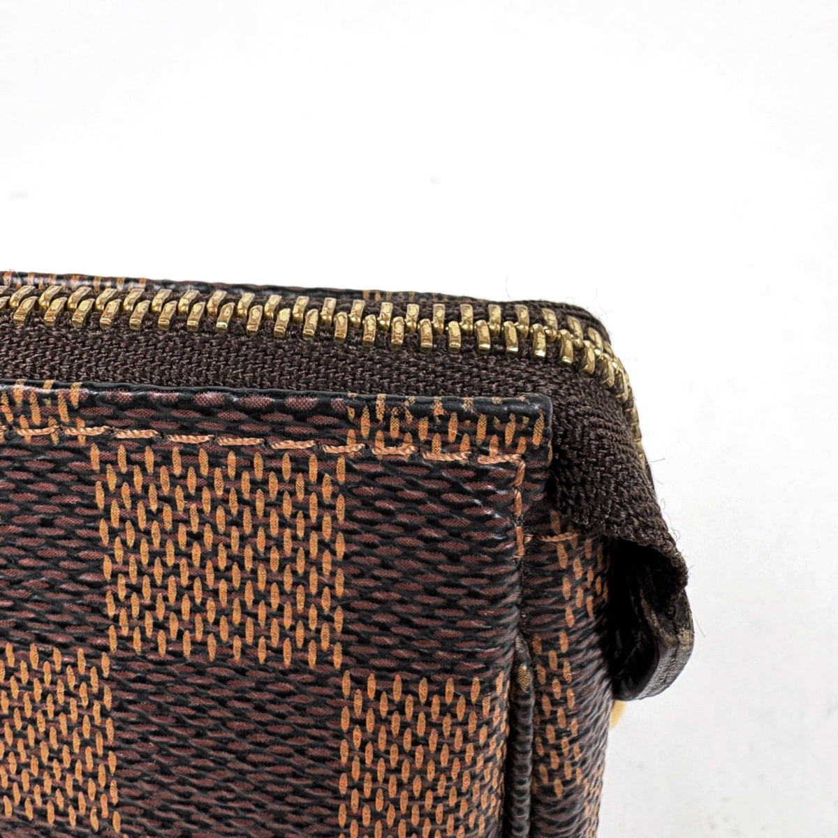 Louis Vuitton Damier Brown Damier Canvas Pochette Pouch (Pre-Owned)