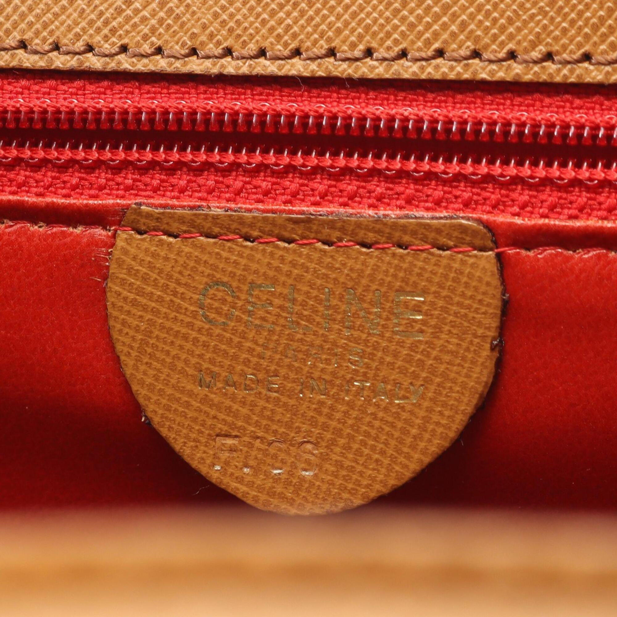 Celine Brown Leather Handbag Shoulder Bag (Pre-Owned)
