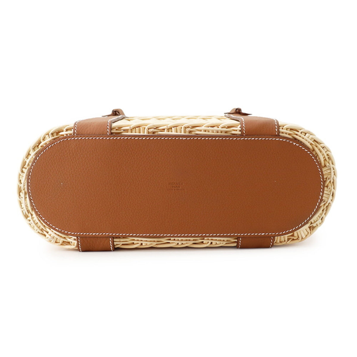 Hermes Gold Basket Handbag (Pre-Owned)